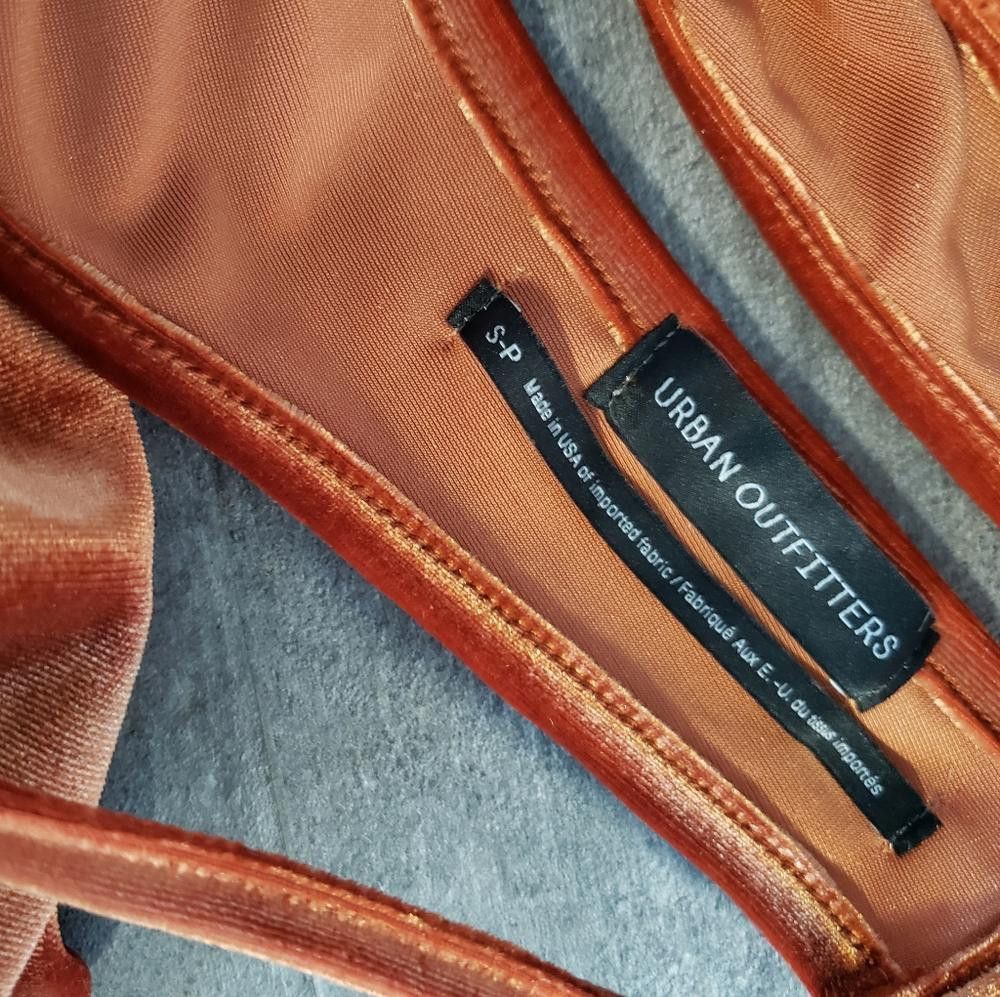 Urban Outfitters Burnt Orange Velvet Urban Outfitters Jumpsuit Size 28" / US 6 / IT 42 - 6 Thumbnail