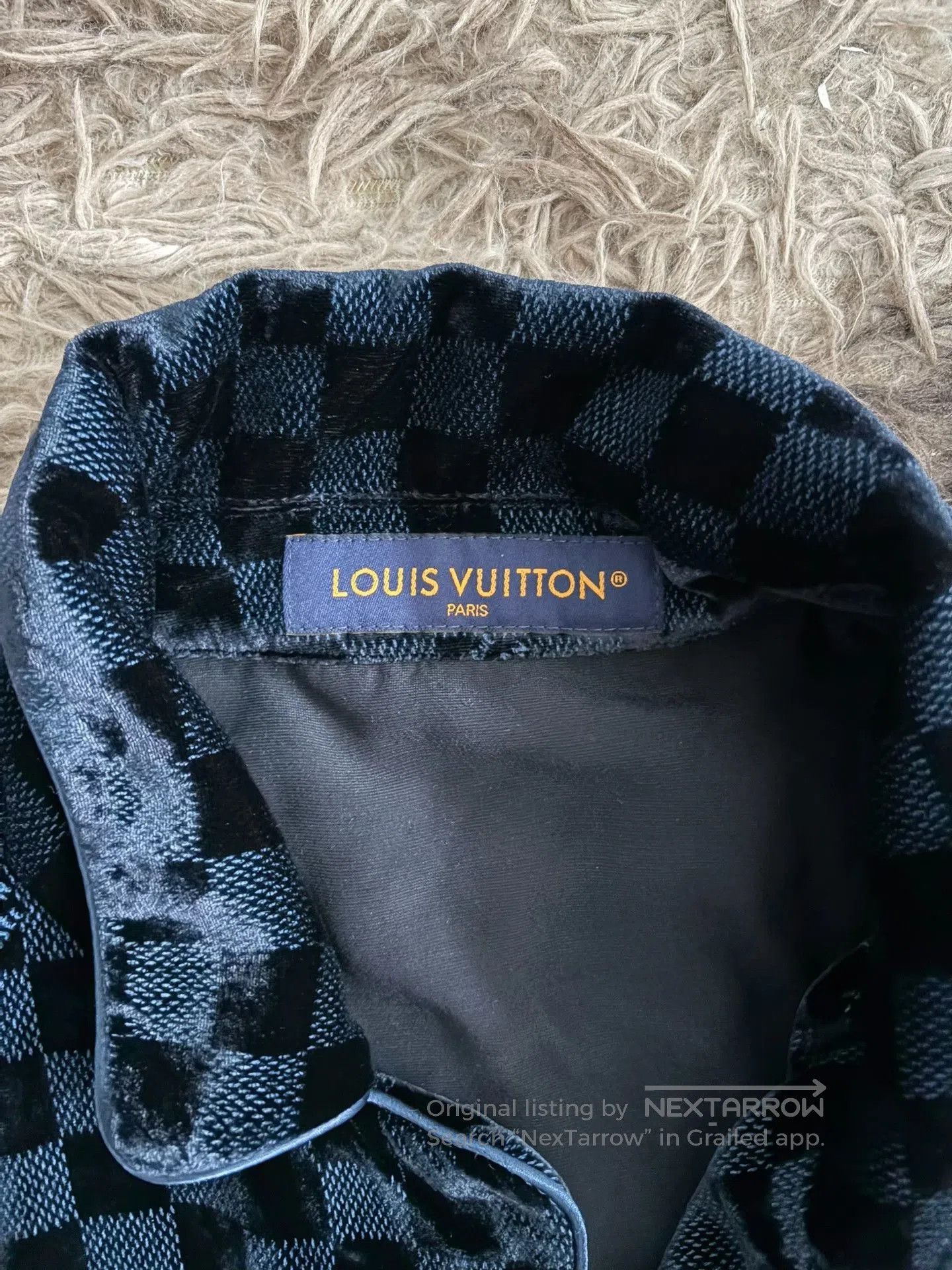Louis Vuitton Louis Vuitton Blue Checkered Velvet Shirt. Size US M / EU 48-50 / 2 - 3 Thumbnail