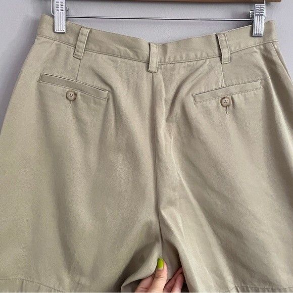 Vintage Vintage Khaki Beige High-rise Cotton Twill 4.5" Shorts - M Size 32" / US 10 / IT 46 - 7 Thumbnail