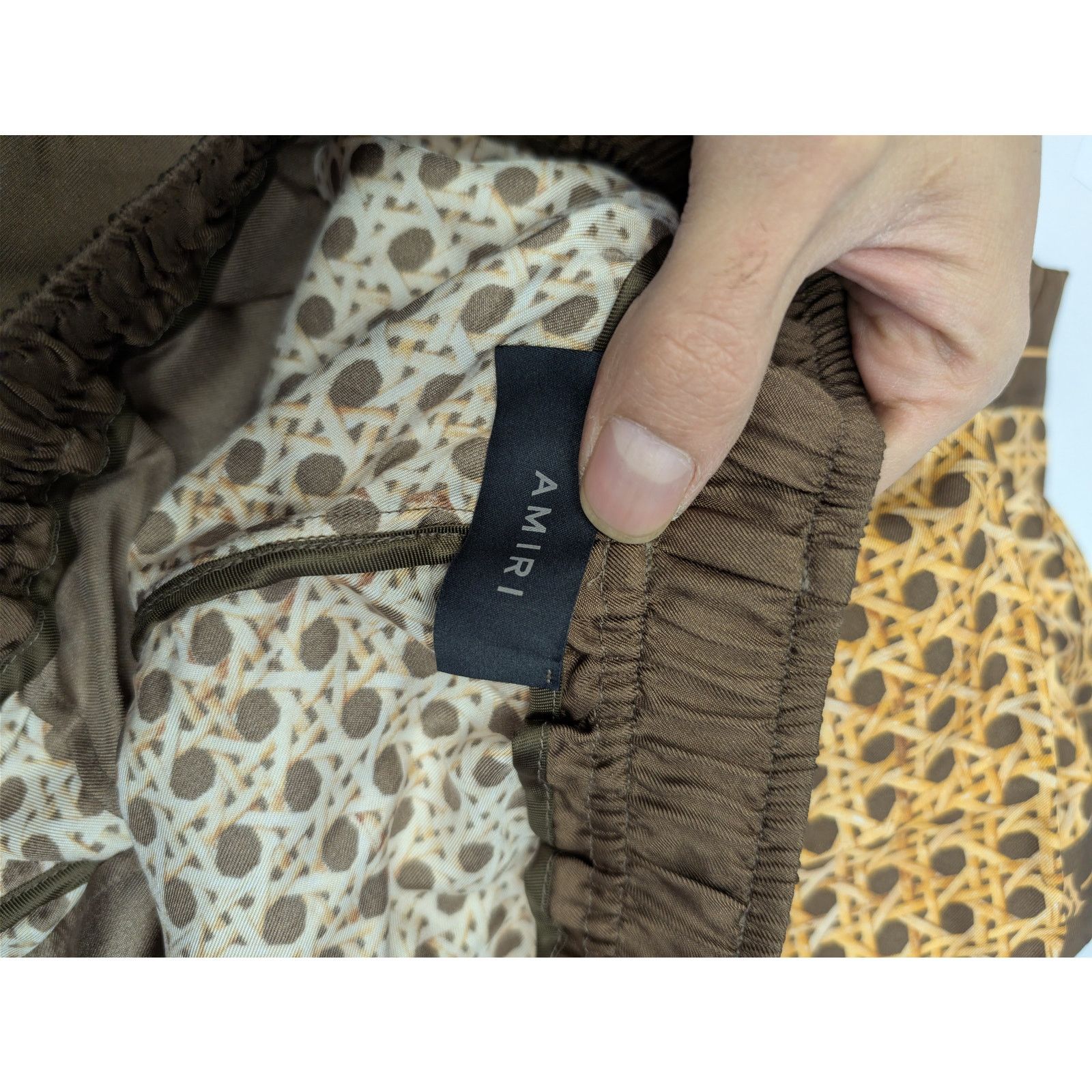 Amiri o1rshd1 Amiri Weave Pattern Silk Shorts in Brown Size US 32 / EU 48 - 15 Thumbnail