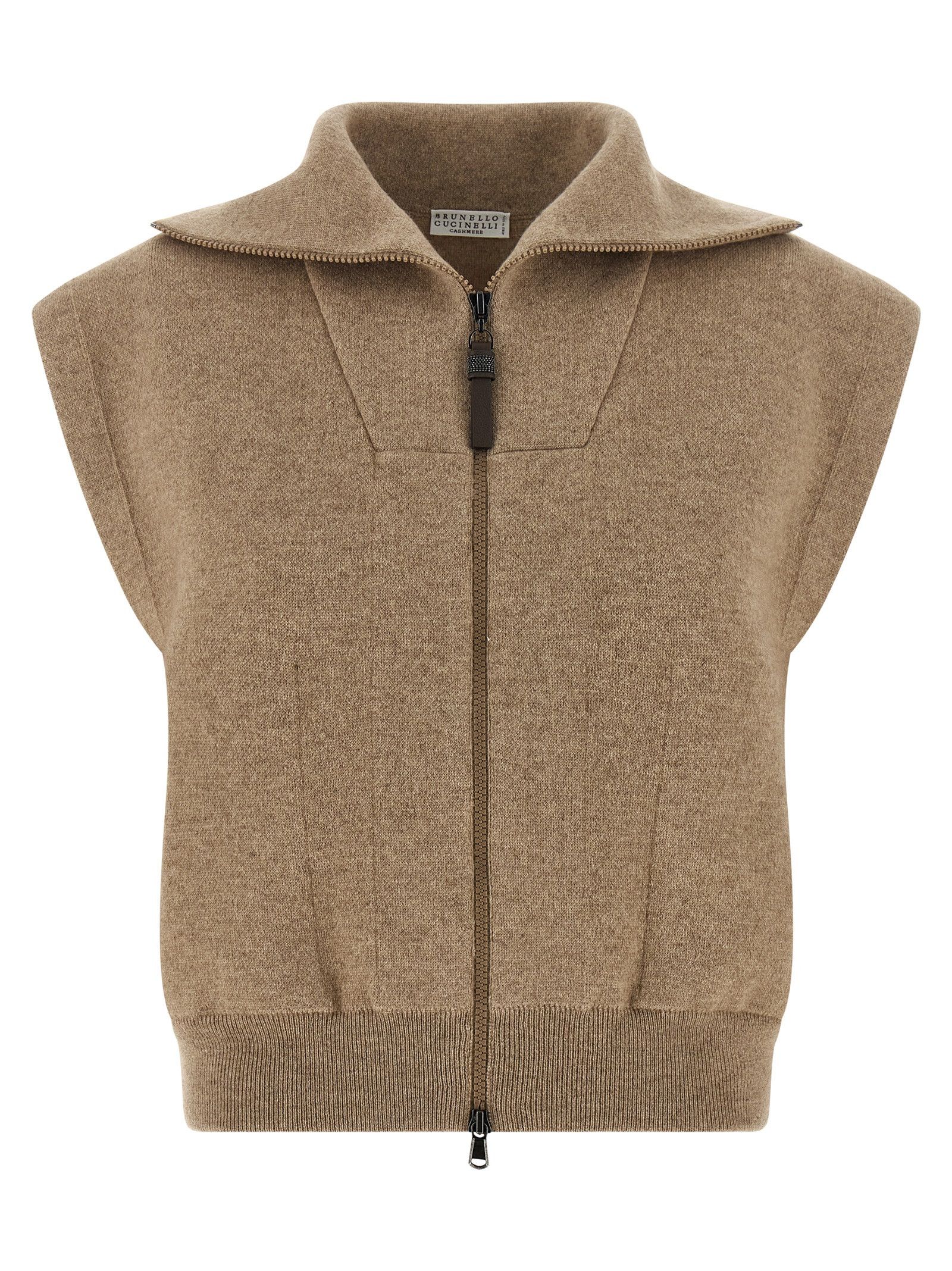 Brunello Cucinelli 'Shiny Zipper Pull' vest Size S / US 4 / IT 40 - 1 Thumbnail