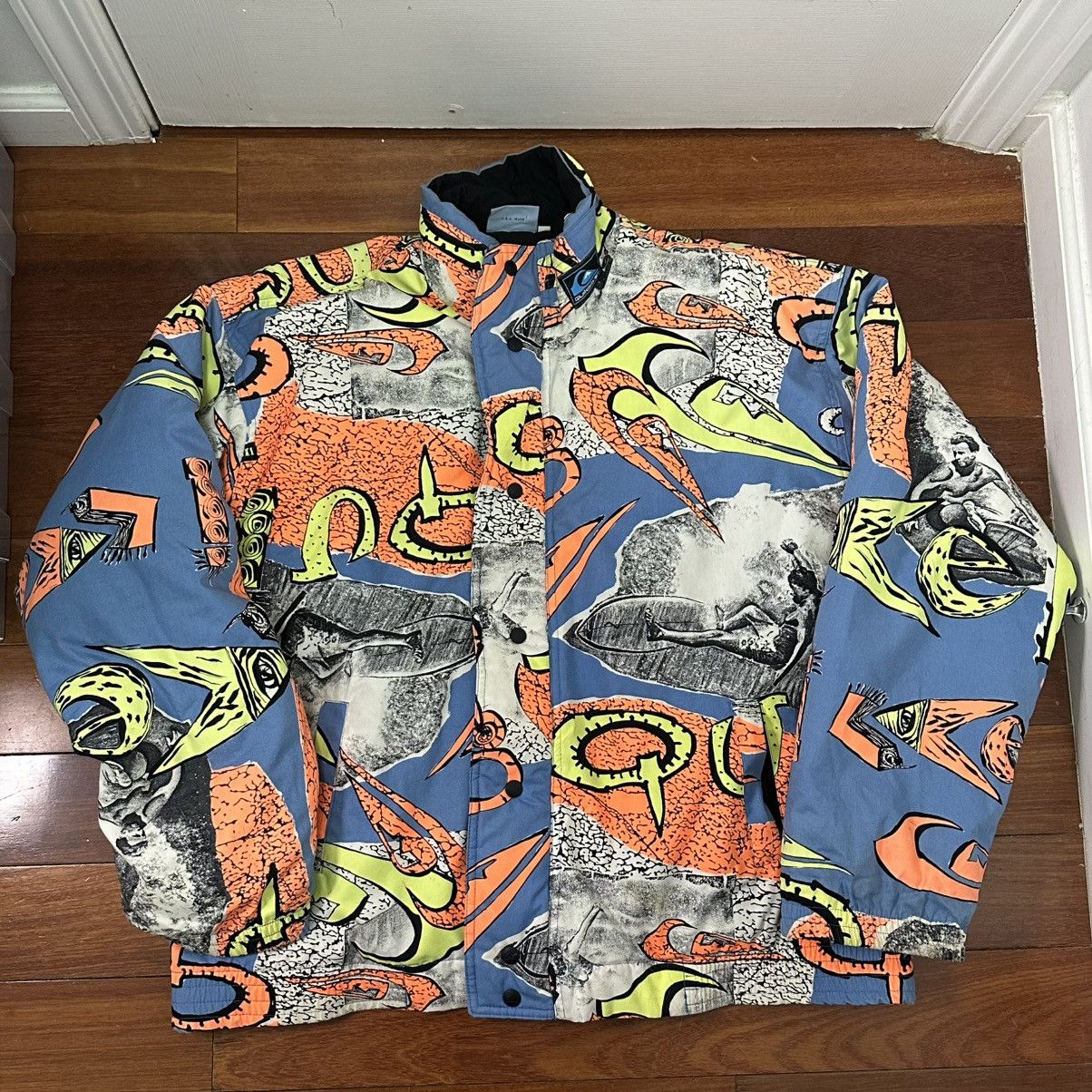 Quiksilver Vtg 80s 90s Quiksilver Surf Skate Jacket All Over Print RARE Size US L / EU 52-54 / 3 - 1 Thumbnail