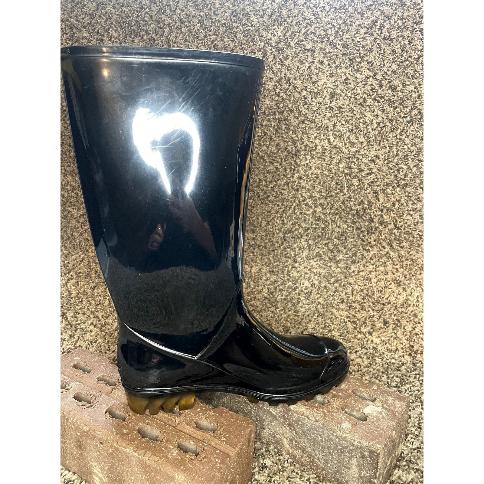 Coach Coach Rubber Waterproof Rain Boots Glossy Black Women Size 7 Size US 7 / EU 40 - 7 Thumbnail