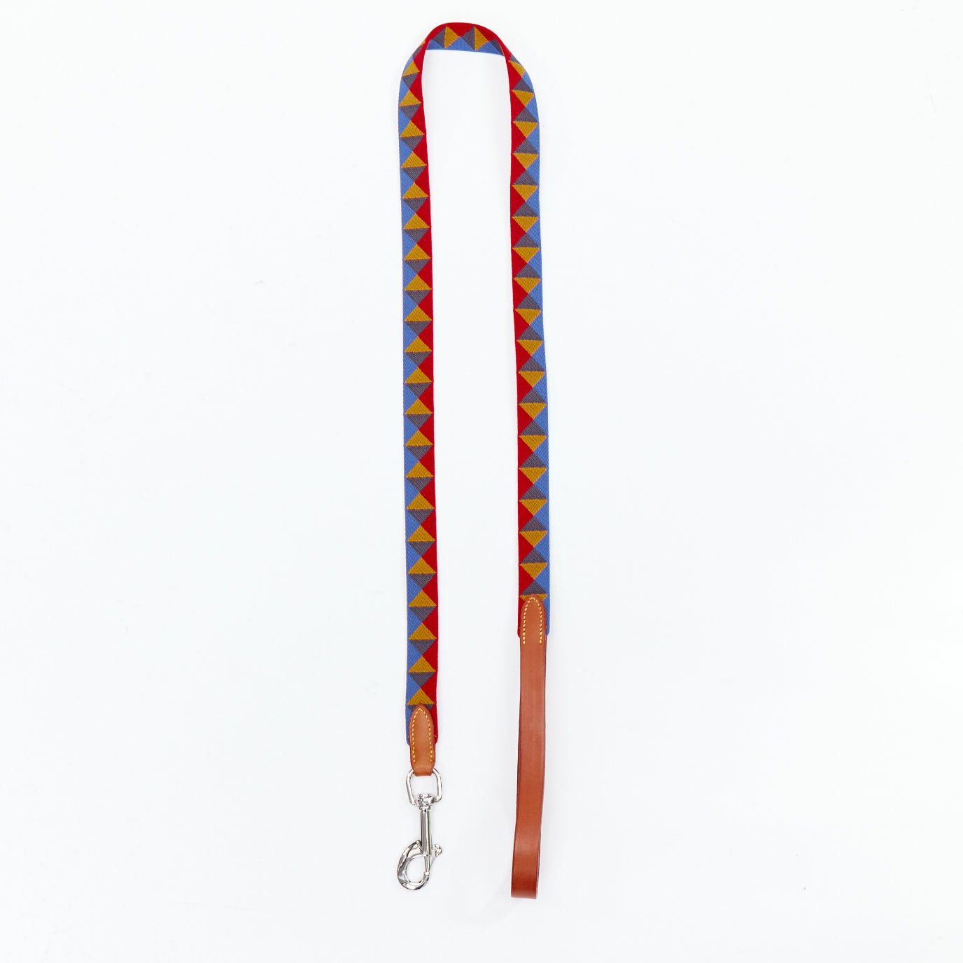 Hermes HERMES Medor Slim Dog Leash colorful red blue brown bridle leather Size ONE SIZE - 1 Thumbnail