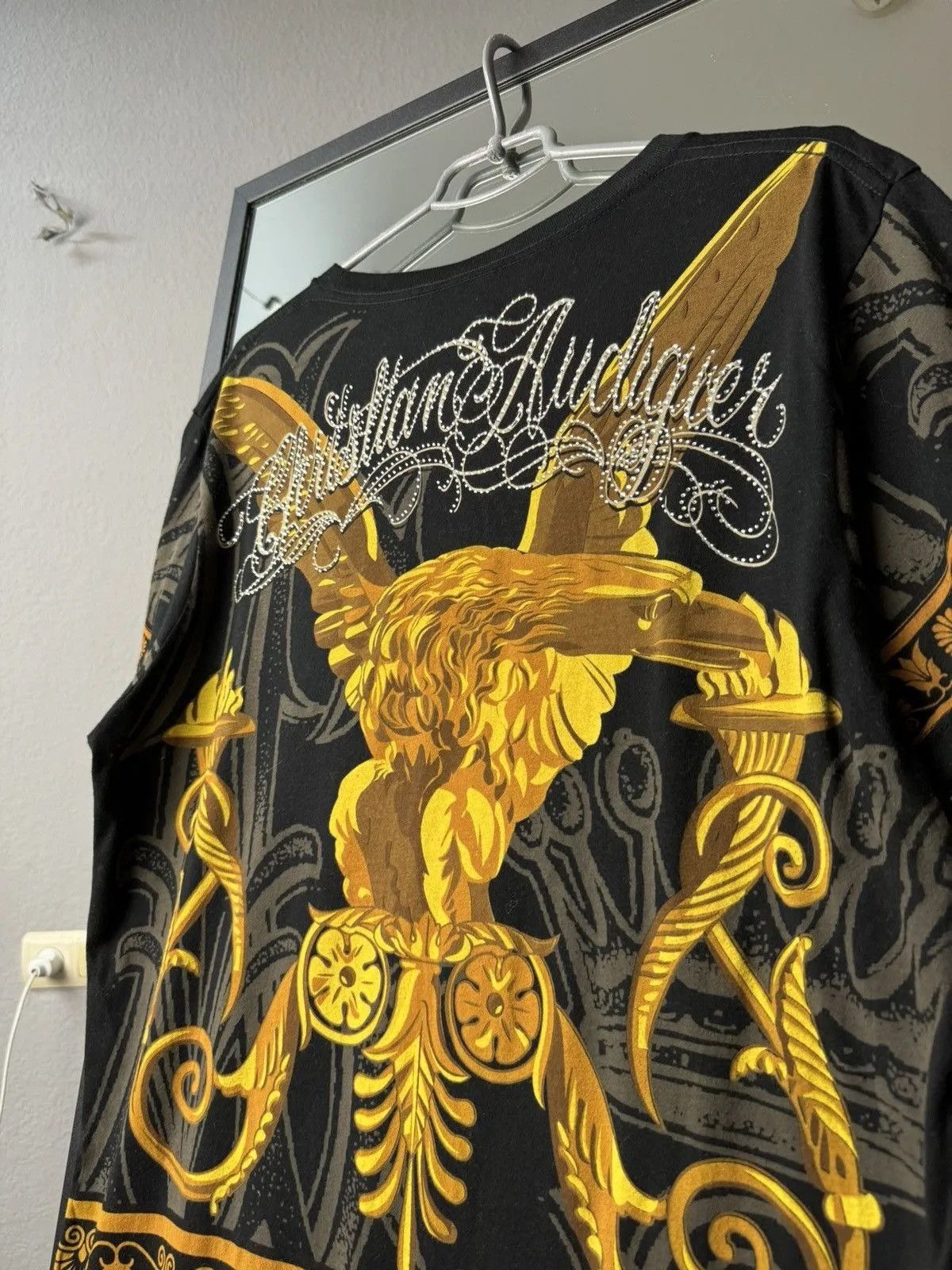 Ed Hardy × Vintage Vintage Ed Hardy by Christian Audigier tee polo avangarde Size US L / EU 52-54 / 3 - 10 Thumbnail