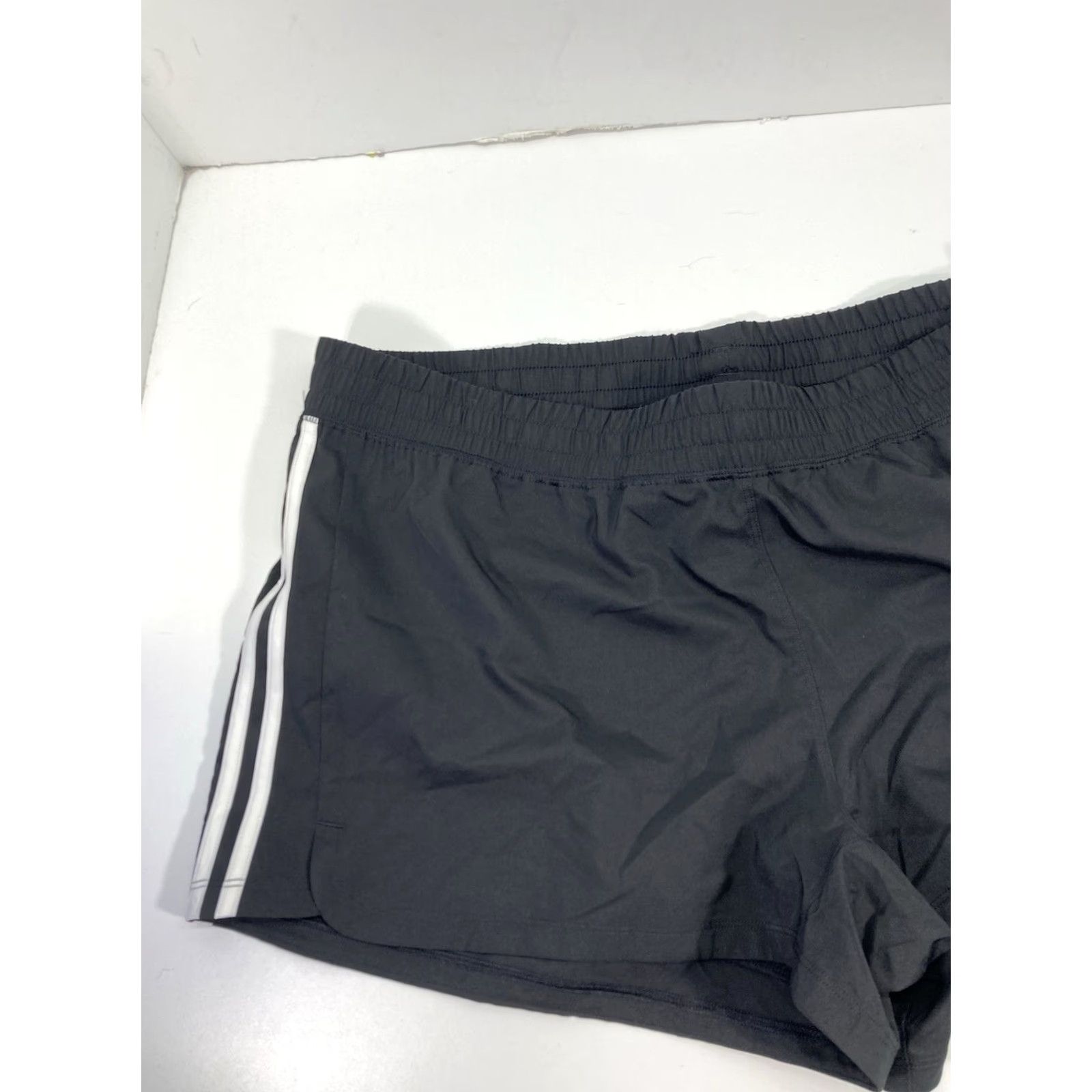 Adidas Adidas Pacer 3 Stripe Woven Shorts Womens XL Black Sport Gym & Training NWT Size 40" / US 18 - 3 Thumbnail