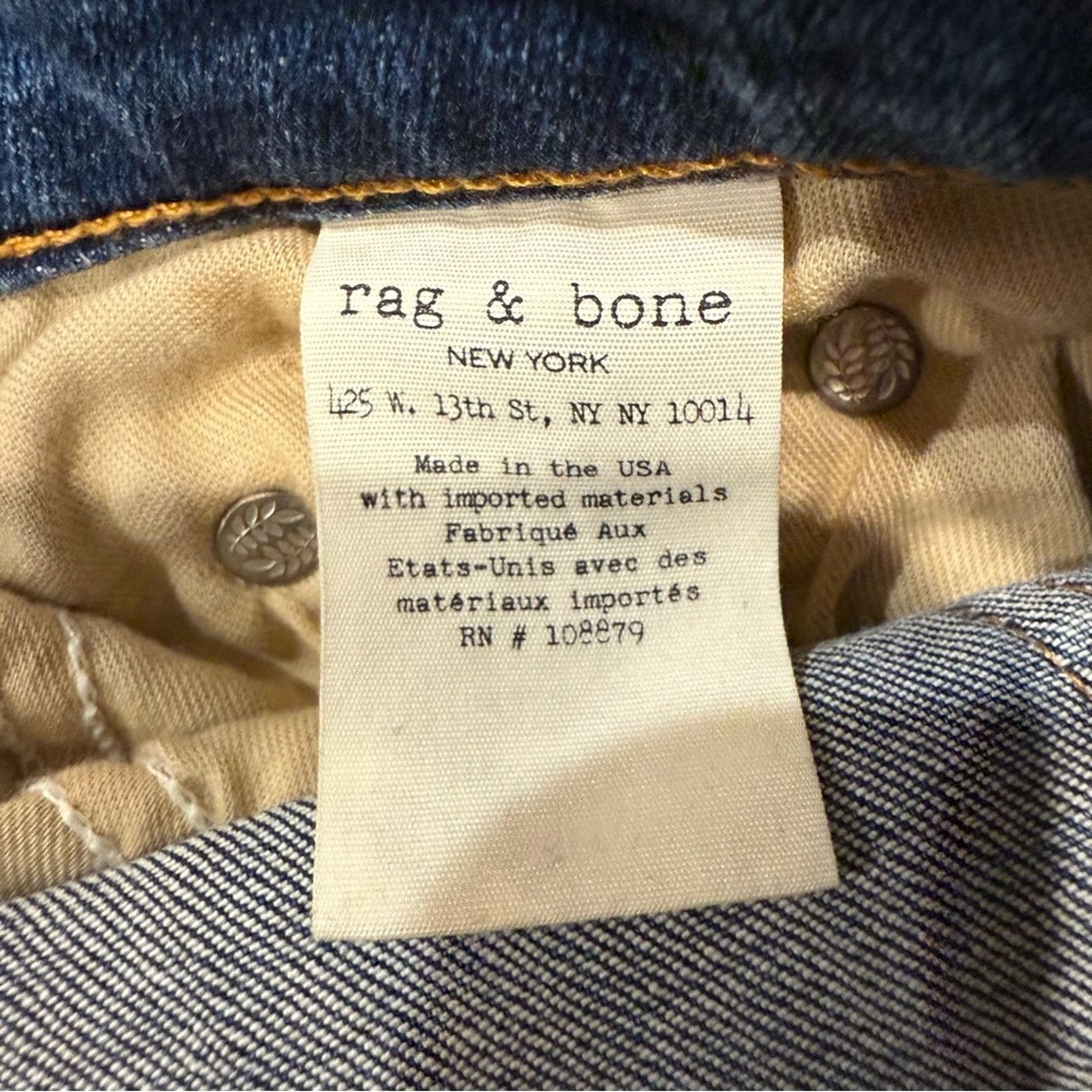 Rag & Bone Rag & Bone Harajuku Patchwork Skinny Denim Jeans Women’s 28 Size 28" / US 6 / IT 42 - 13 Thumbnail