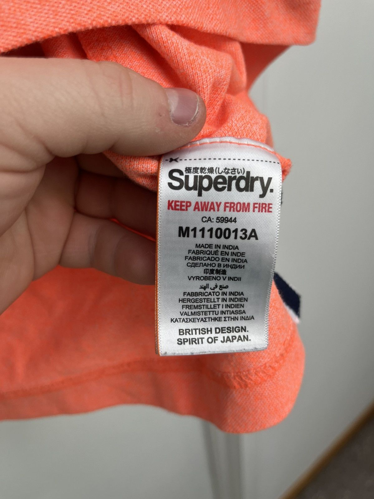 Superdry Superdry Contrast Polo Shirt Coral Men's Size 3XL Size US XXL / EU 58 / 5 - 6 Thumbnail