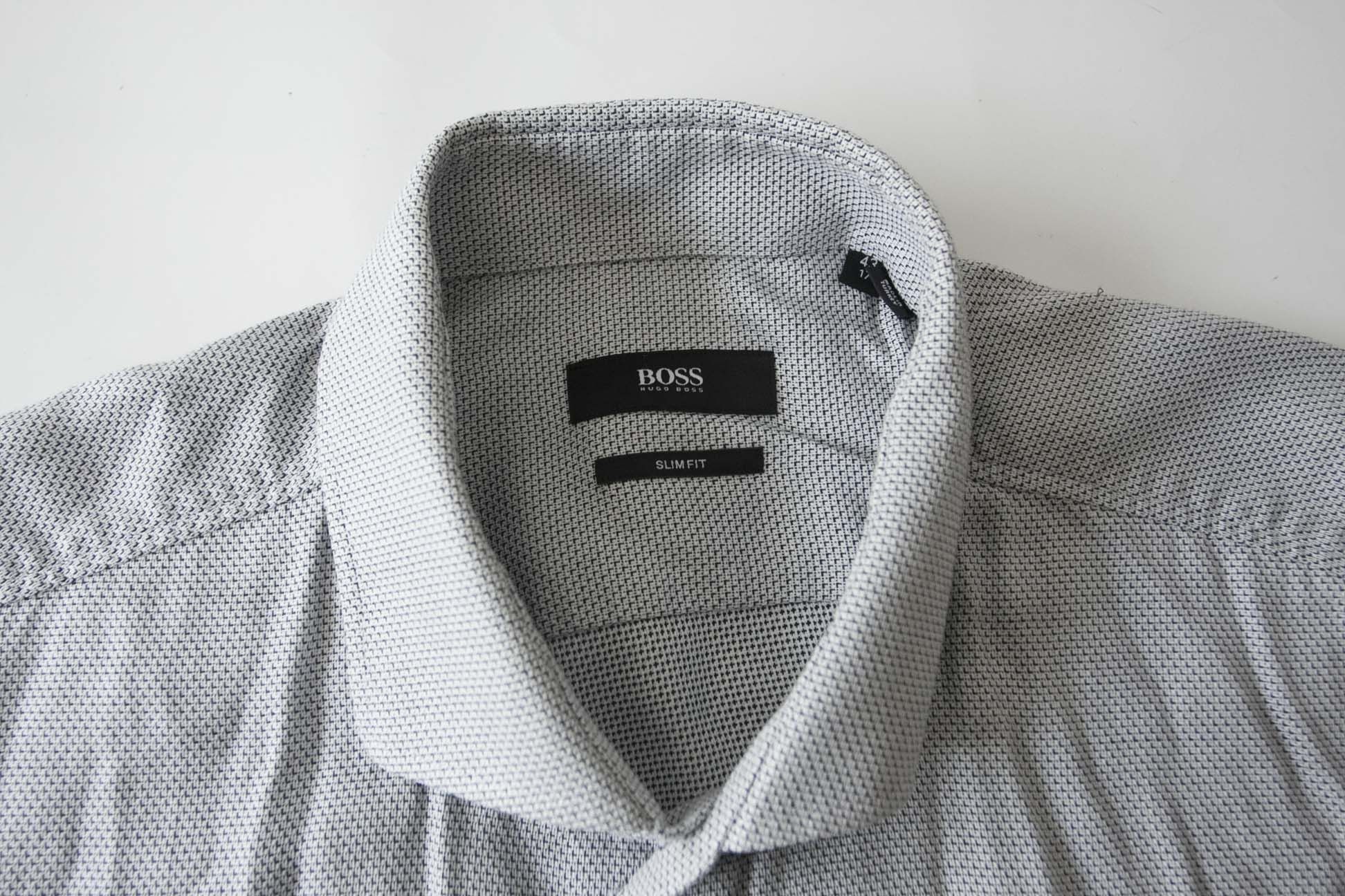 Hugo Boss Hugo Boss Shirt Slim Fit Size 17/ 43 Pale Gray Size US L / EU 52-54 / 3 - 2 Thumbnail