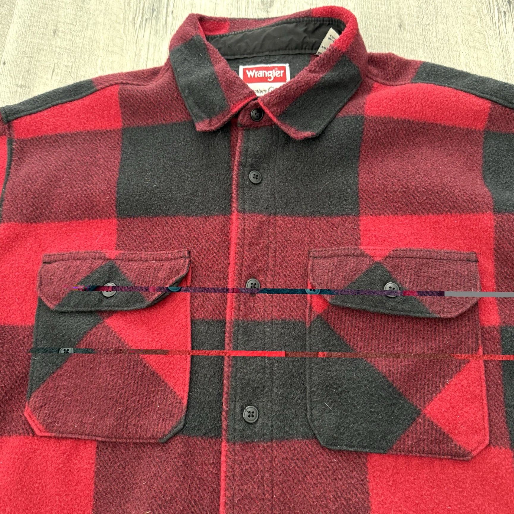Wrangler Wrangler Fleece Shirt Mens L Red Buffalo Plaid Long Sleeve Button Up Everyday Casual Western Size US L / EU 52-54 / 3 - 8 Thumbnail