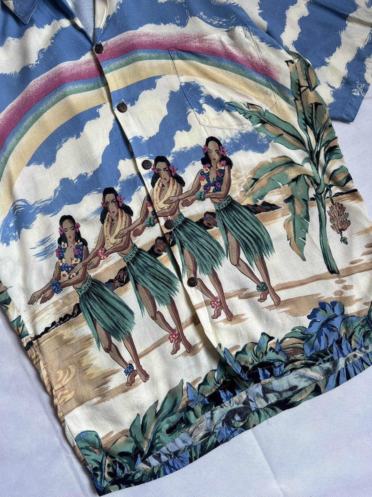 Mambo Vintage 90s Palm Bay Overprint Hawaiian Button Up Size US M / EU 48-50 / 2 - 11 Thumbnail