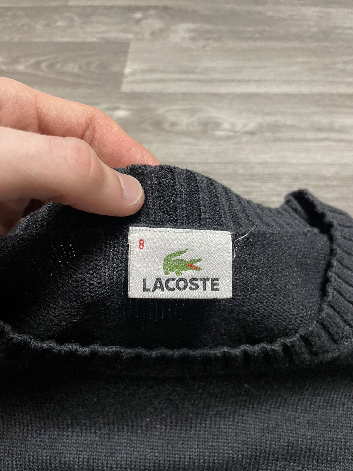 Lacoste Vintage Lacoste Black Sweater Crewneck Size US XL / EU 56 / 4 - 9 Thumbnail
