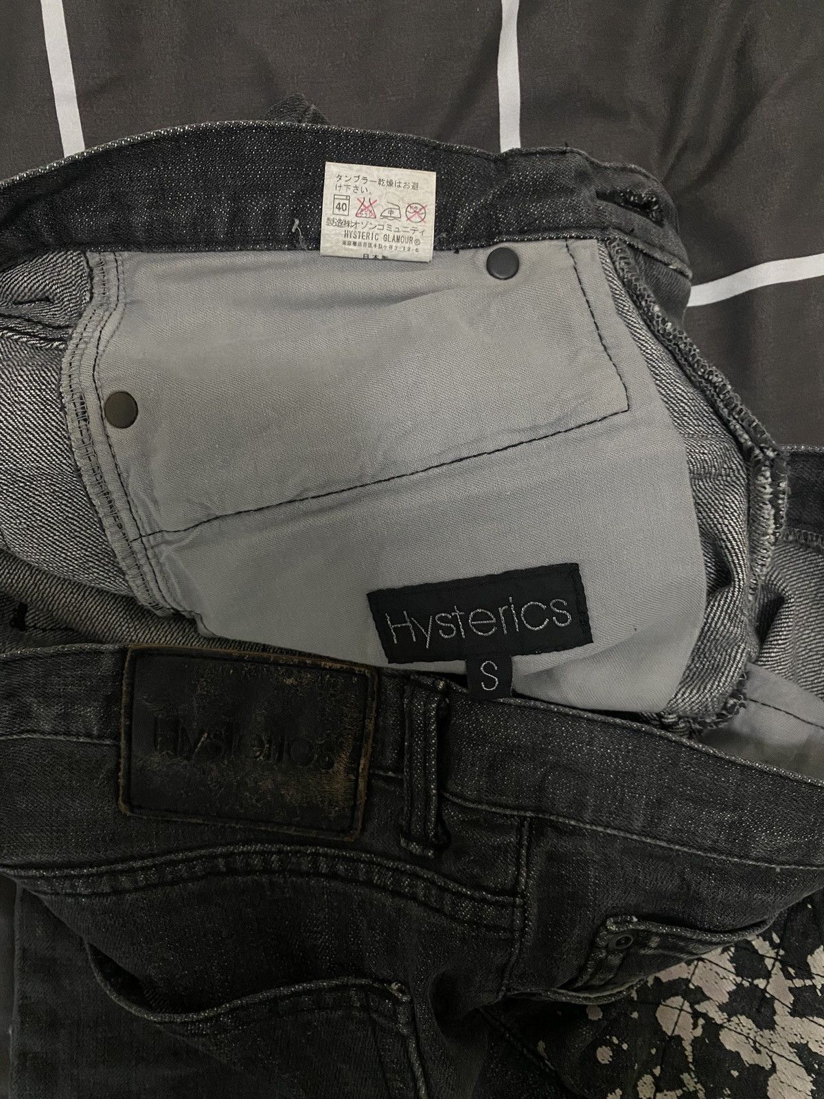 Hysteric Glamour × Japanese Brand Hysteric glamour paint splatter denim Size US 29 - 6 Thumbnail