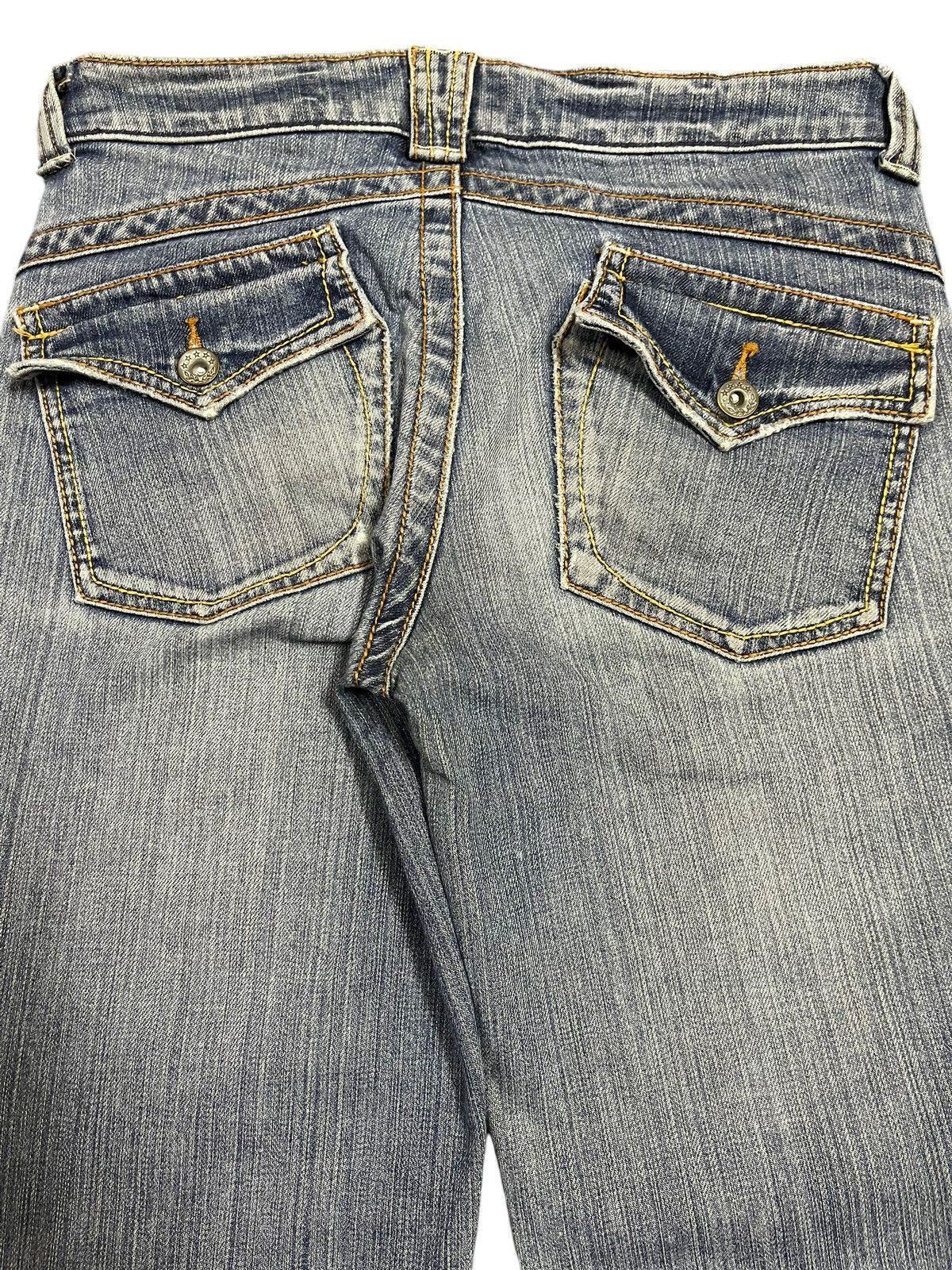 If Six Was Nine Vintage Japanese Brand Bleached Distressed Flare Jeans Size 28" / US 6 / IT 42 - 6 Thumbnail