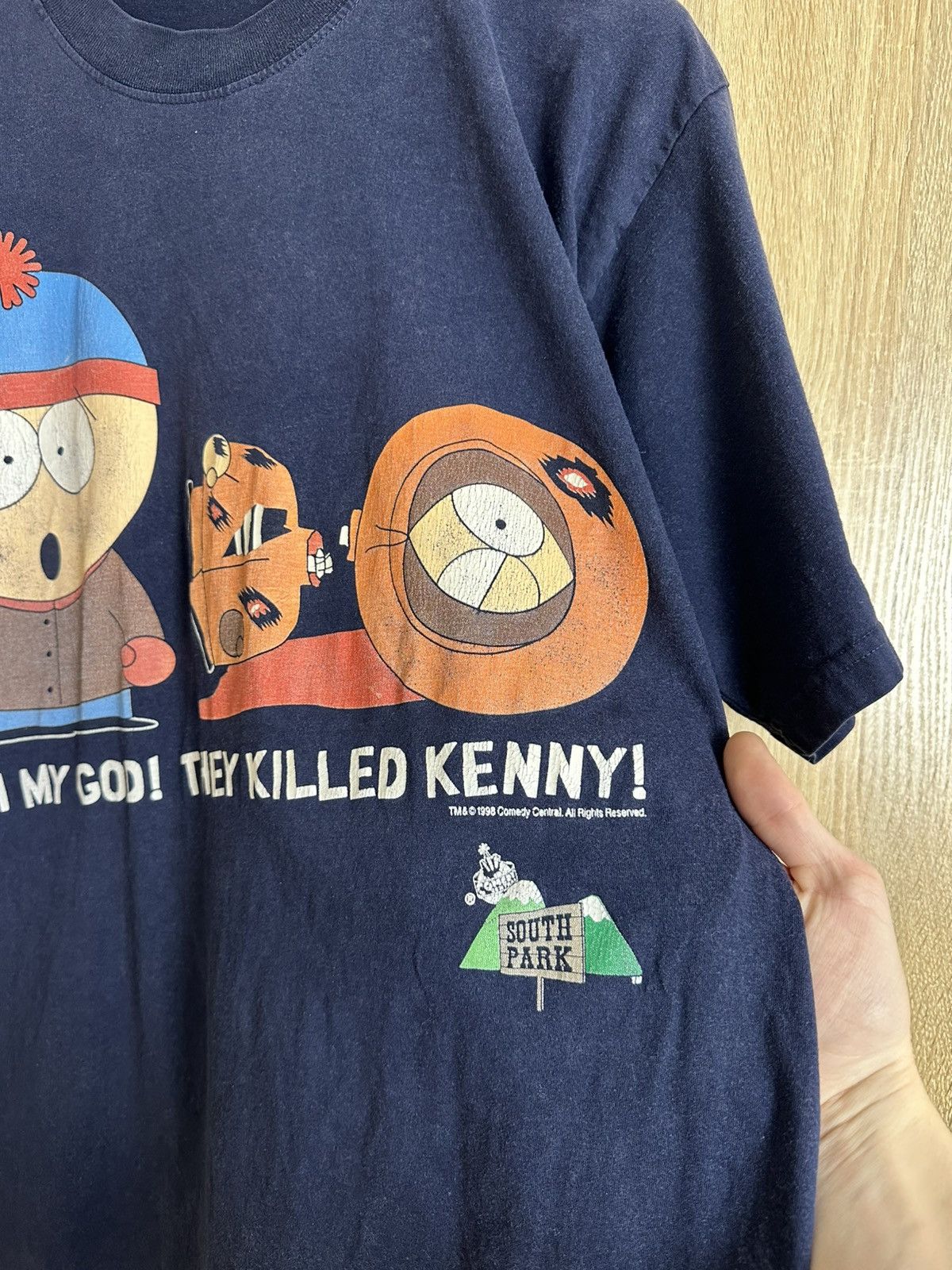 Cartoon Network 🔥 90s Vintage South Park 1998 They Killed Kenny T-Shirt Blue Size US L / EU 52-54 / 3 - 6 Thumbnail