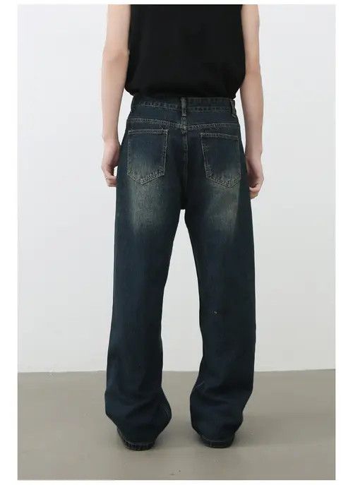 VIBE American high street retro men's straight loose ripped jeans Size US 32 / EU 48 - 6 Thumbnail