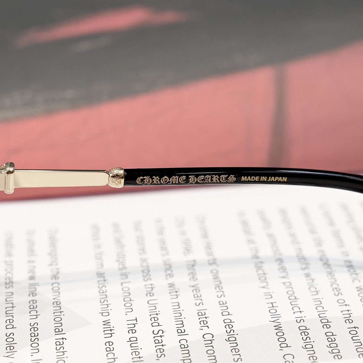 Chrome Hearts CHROME HEARTS BONENNOISSEUR II BLACK/ GOLD PLATED GLASSES Size ONE SIZE - 8 Thumbnail