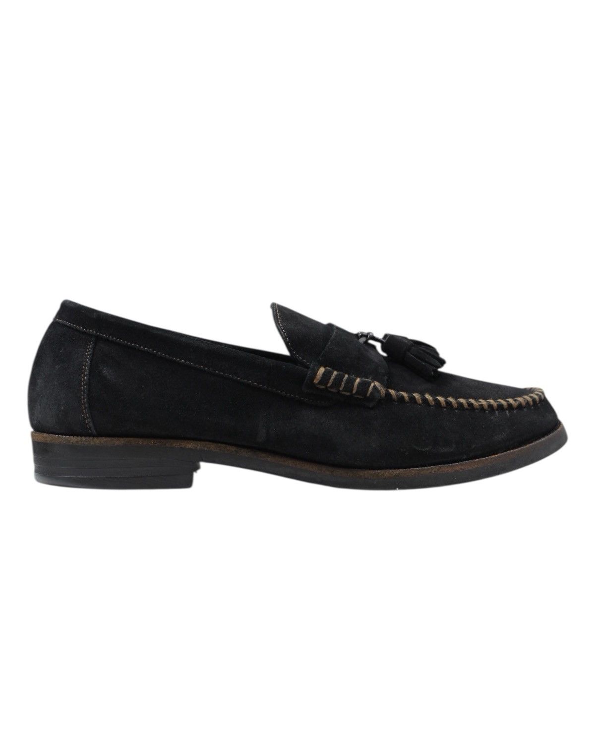Japanese Brand SODA HOMME BLACK SUEDE TASSEL LOAFERS Size US 8 / EU 41 - 4 Thumbnail
