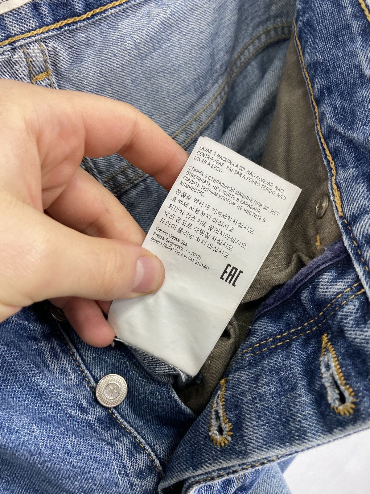 Golden Goose 🇮🇹 Golden Goose Deluxe Brand Jeans Venezia Y2K Rare Retro Size US 29 - 9 Thumbnail
