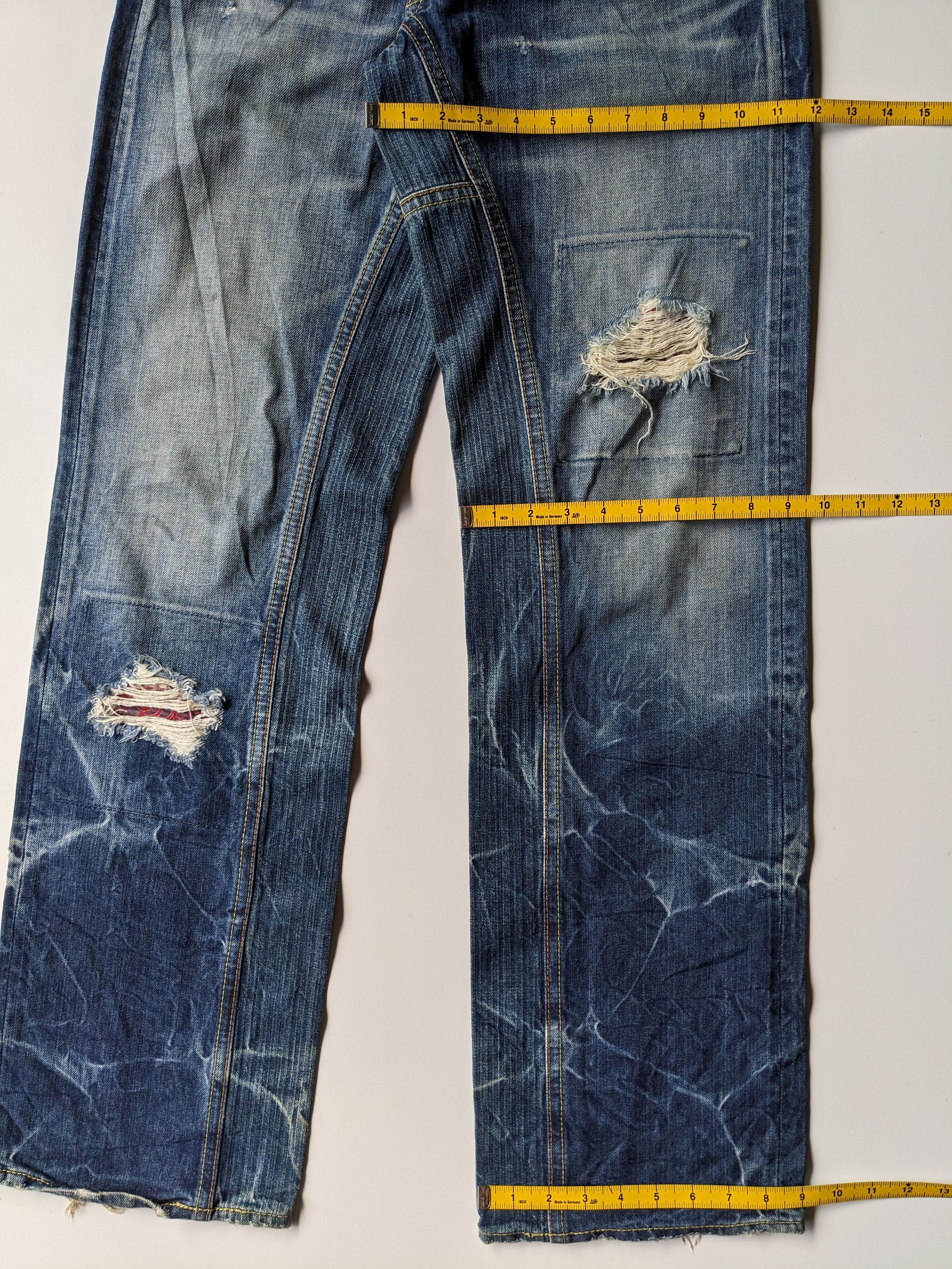 Eternal Eternal Karakuri thunder patchwork faded jeans Size US 30 / EU 46 - 9 Thumbnail