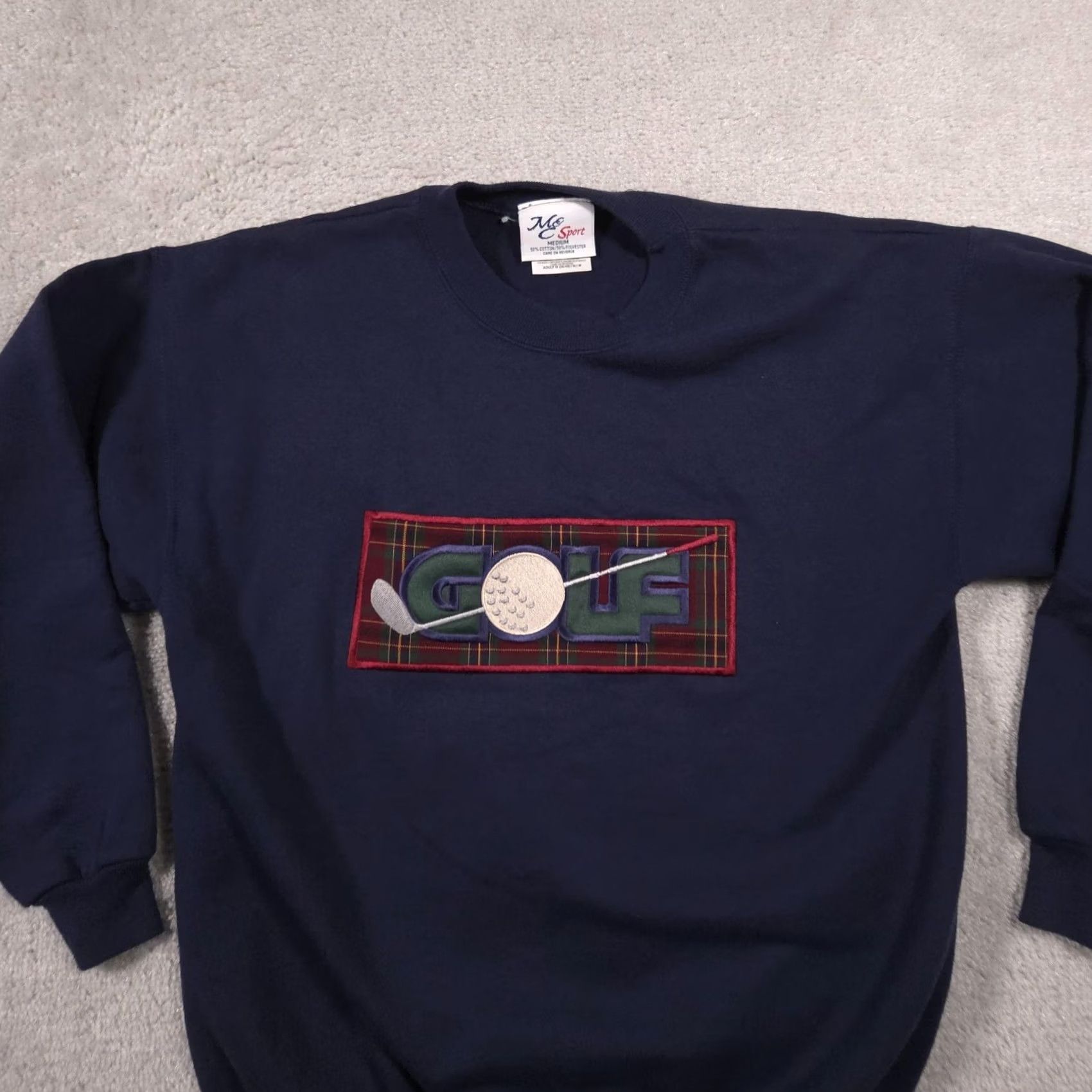 Vintage VINTAGE Mc Sport Sweatshirt Mens M Blue Golf Graphic Crewneck Fleece 90s Size US M / EU 48-50 / 2 - 2 Thumbnail