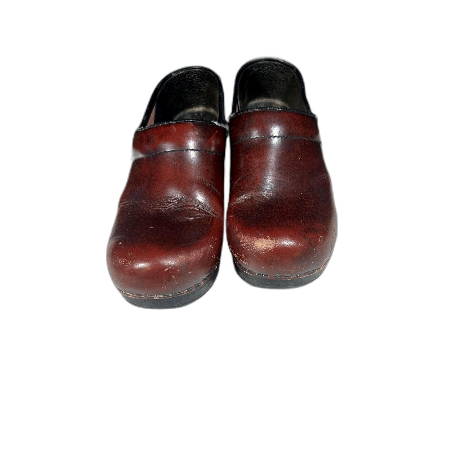 Vintage DANSKO Professional Burgundy Nurse Leather Clogs Shoes Slip Size US 8 / EU 41 - 6 Thumbnail