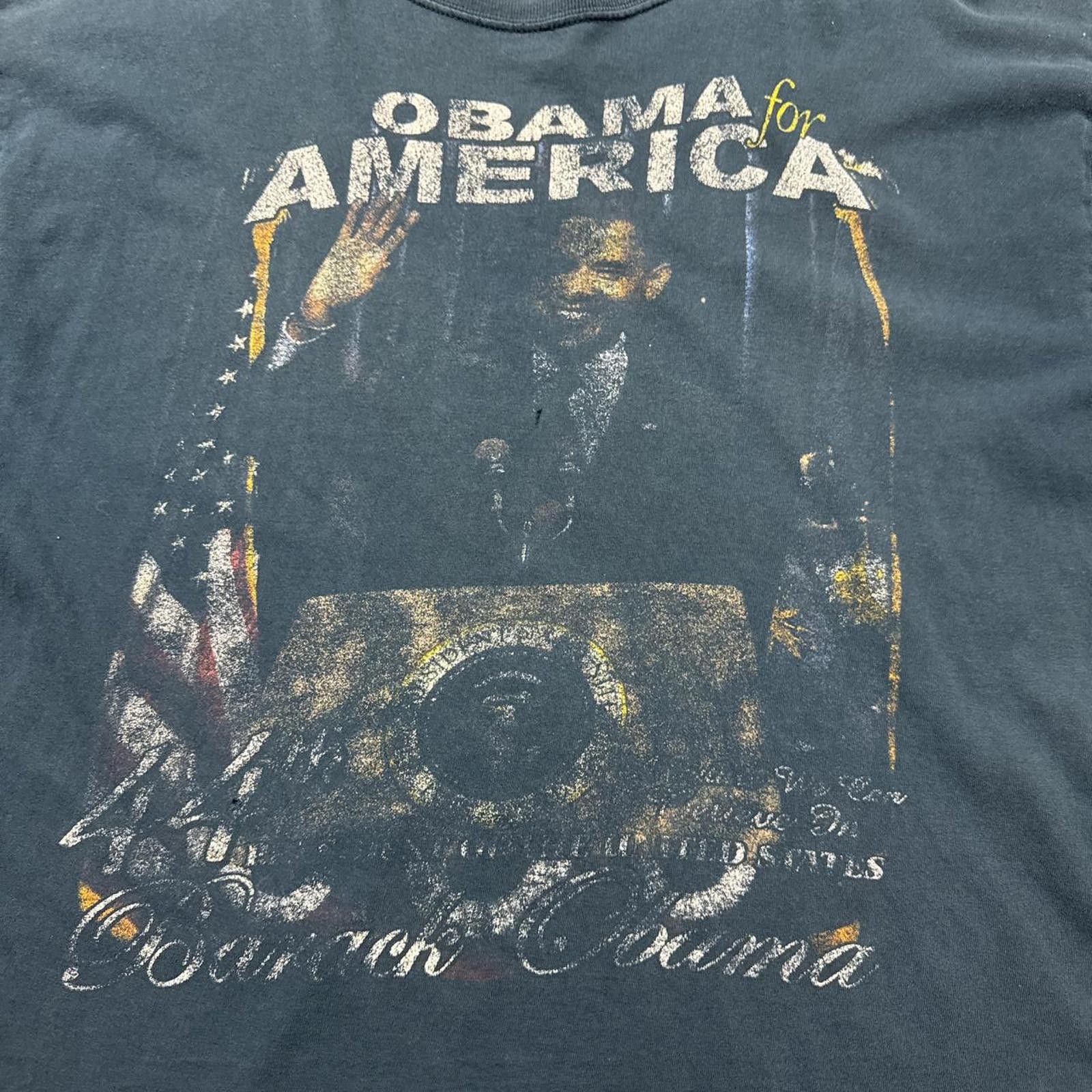 Gildan Obama Rap Style Faded 2008 Obama for President Y2k T-Shirt Size US XL / EU 56 / 4 - 3 Thumbnail