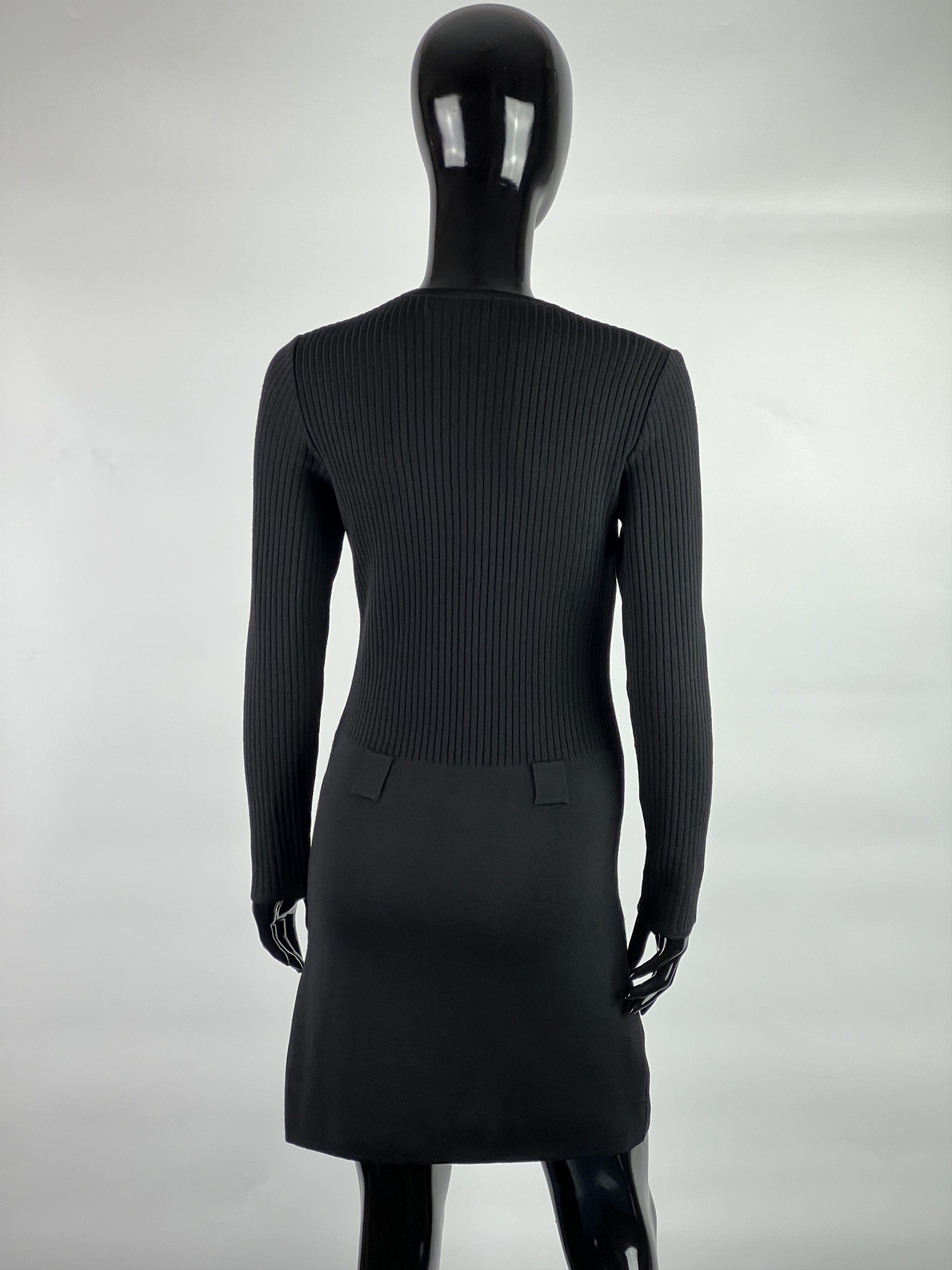 Givenchy Givenchy Boutique Rare Vintage Black Wool Dress Size S / US 4 / IT 40 - 3 Thumbnail