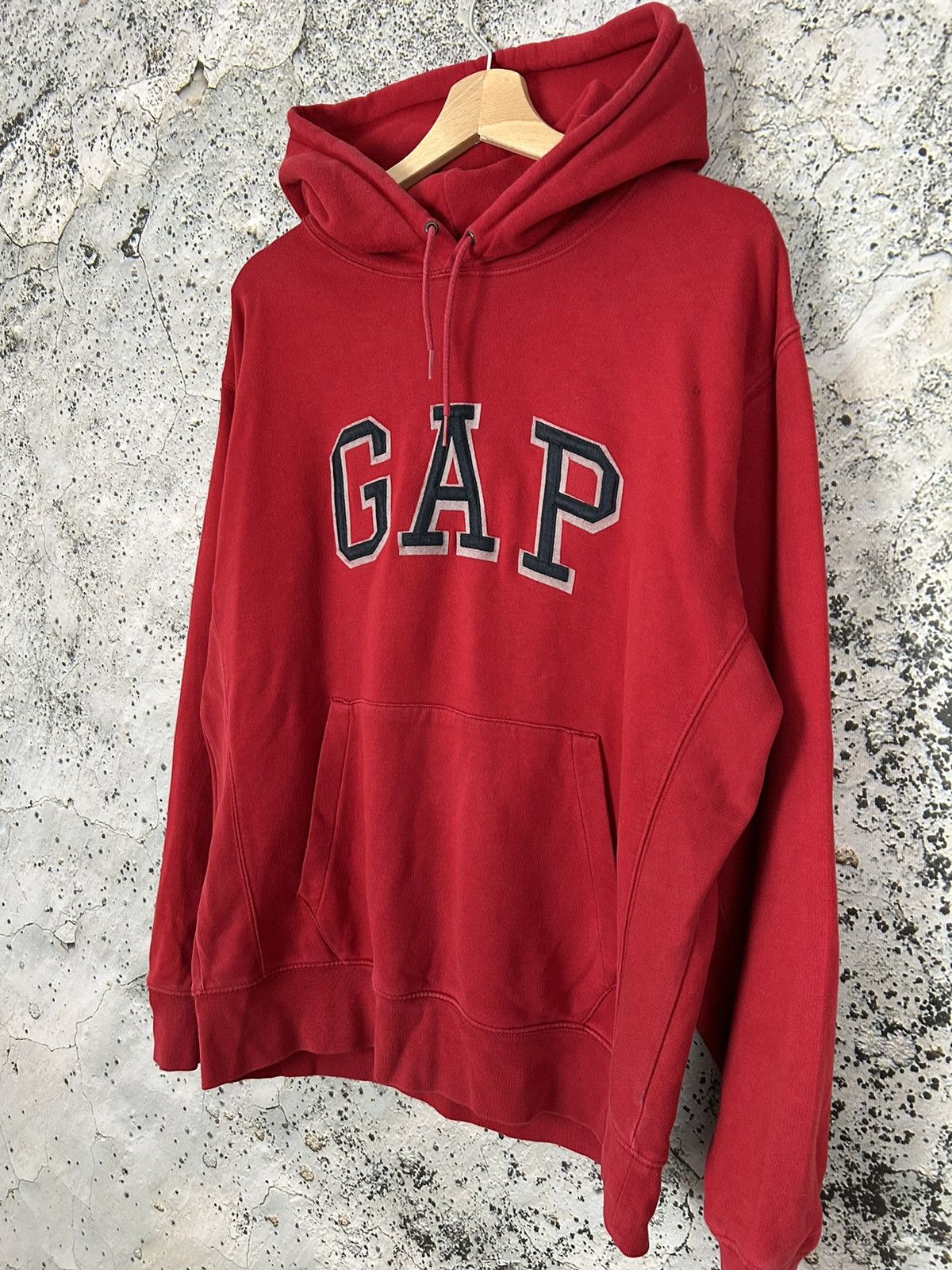 Gap GAP Red Spellout Hoodie Sweatshirt Logo Streetwear Size US M / EU 48-50 / 2 - 2 Thumbnail