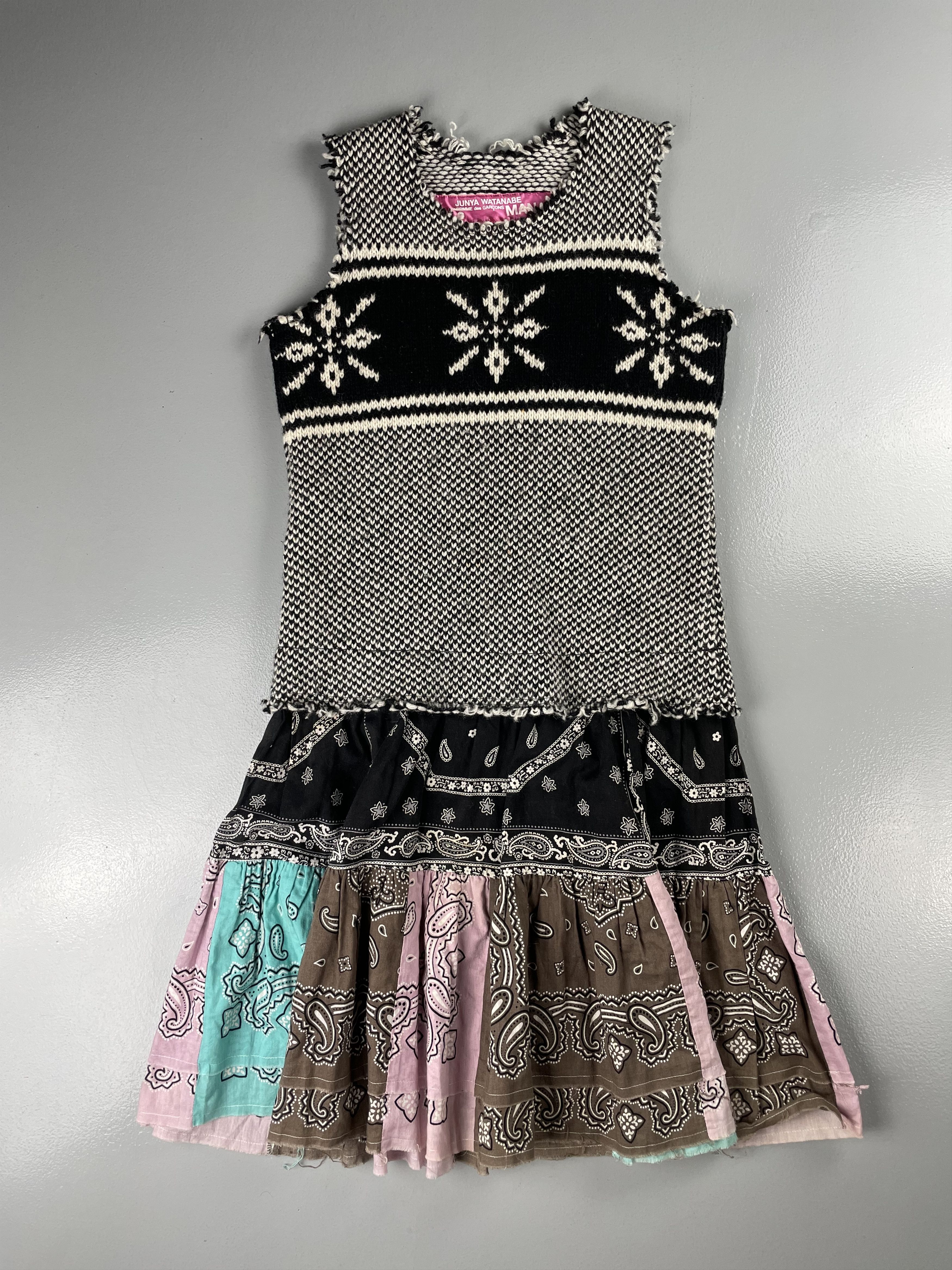 Junya Watanabe Junya Watanabe MAN AW03 wool tank top with bandana skirt Size S / US 4 / IT 40 - 1 Thumbnail