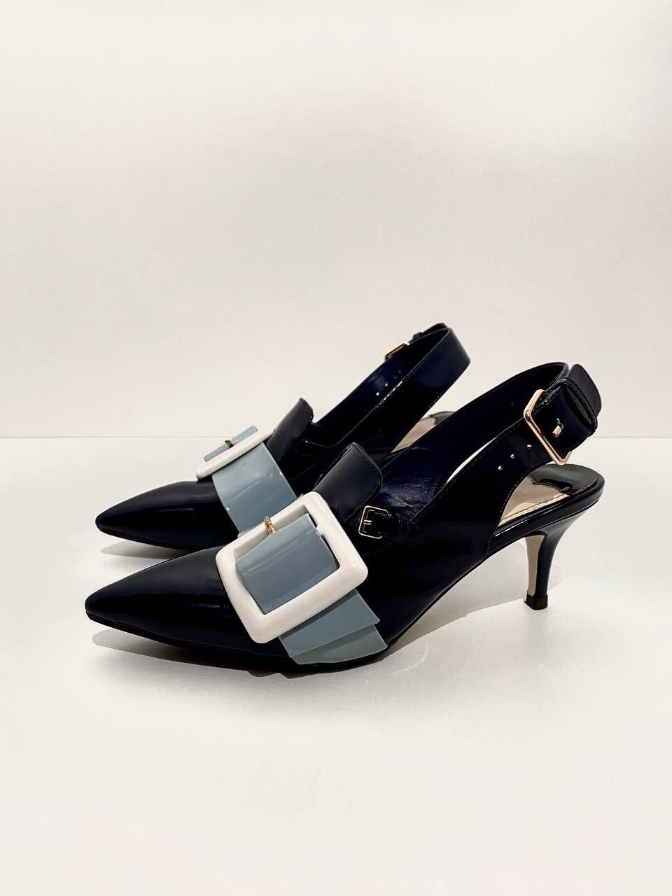 Miu Miu Miu Miu x Prada Patent Leather Point Toe Buckle Chunky Heels Size US 7 / IT 37 - 3 Thumbnail