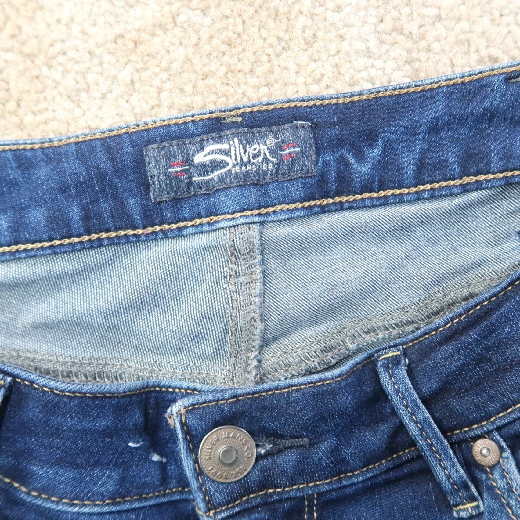 Silver Jeans Co. Silver Jeans Women's Jeans Bootcut Slim 30x31 Blue Denim Stretch Regular 5-Pocket Size 30" / US 8 / IT 44 - 3 Thumbnail