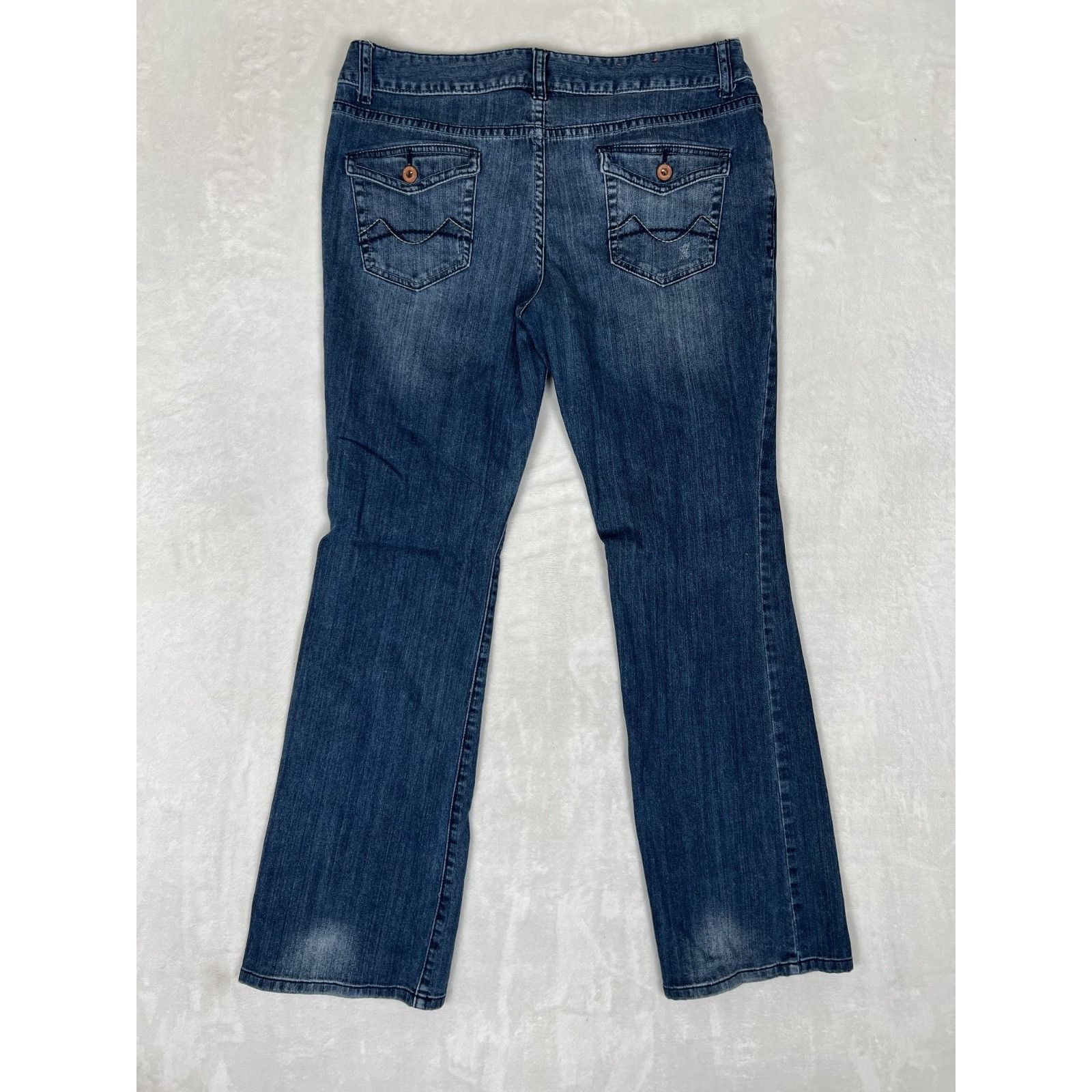 Mossimo Vintage Mossimo Supply Co Women's Denim Jeans Mid Rise Flare Size 34" / US 12 / IT 48 - 8 Thumbnail