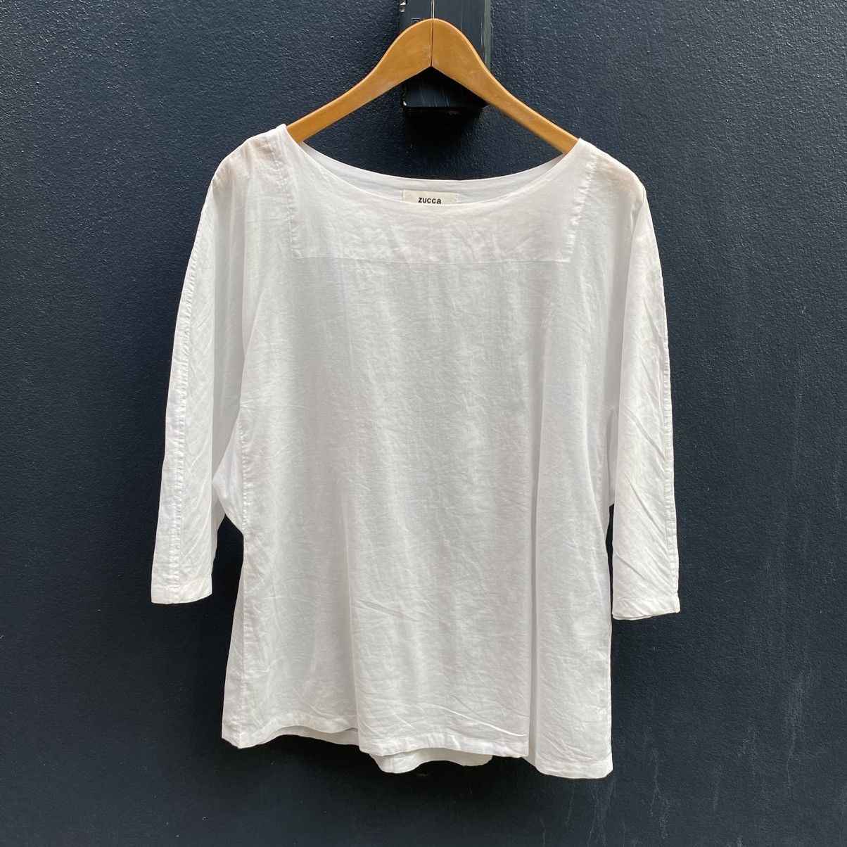 Zucca ZUCCA White 3/4 Sleeve Loose Fit Top Size M / US 6-8 / IT 42-44 - 1 Thumbnail