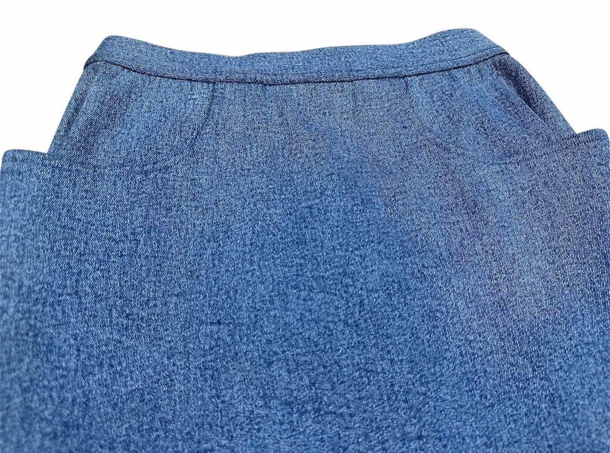 Chanel 🔥Rare Archived Vintage Chanel Denim Skirt Tweed 1991 Runway Size 25" / US 0 / IT 36 - 4 Thumbnail