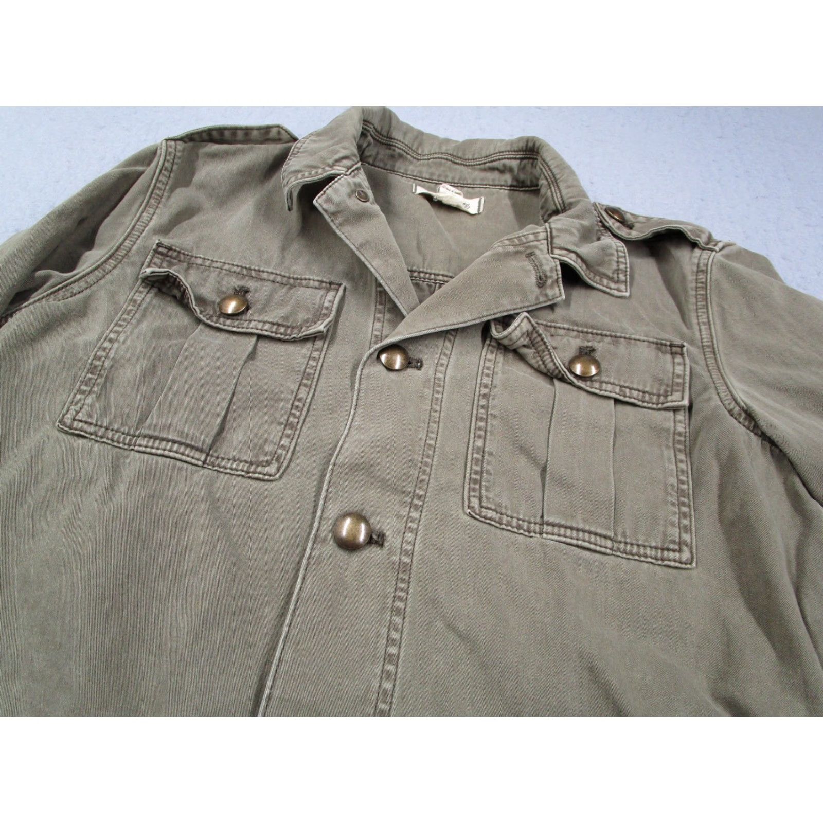 Madewell Madewell Jacket Womens Small Olive Green Utility Field Military Safari Cotton Size S / US 4 / IT 40 - 2 Thumbnail