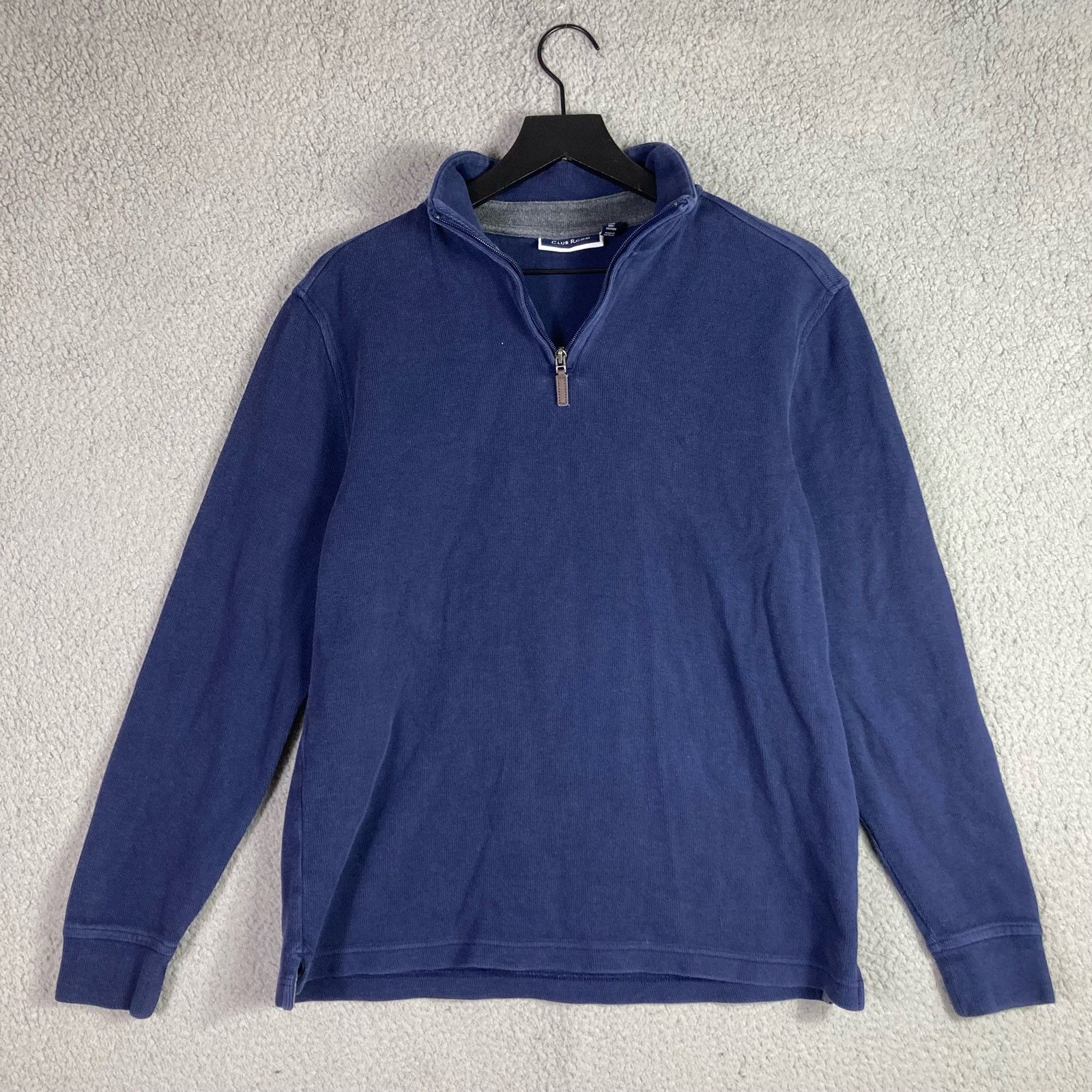 Club Room Men's M Club Room Blue Sweater 1/4 Zip Pullover Cotton Size US M / EU 48-50 / 2 - 2 Thumbnail