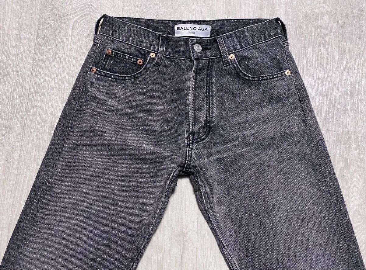 Balenciaga Unisex Balenciaga FW’17 Archetype Graphite Black Denim Jeans Size US 28 / EU 44 - 5 Thumbnail