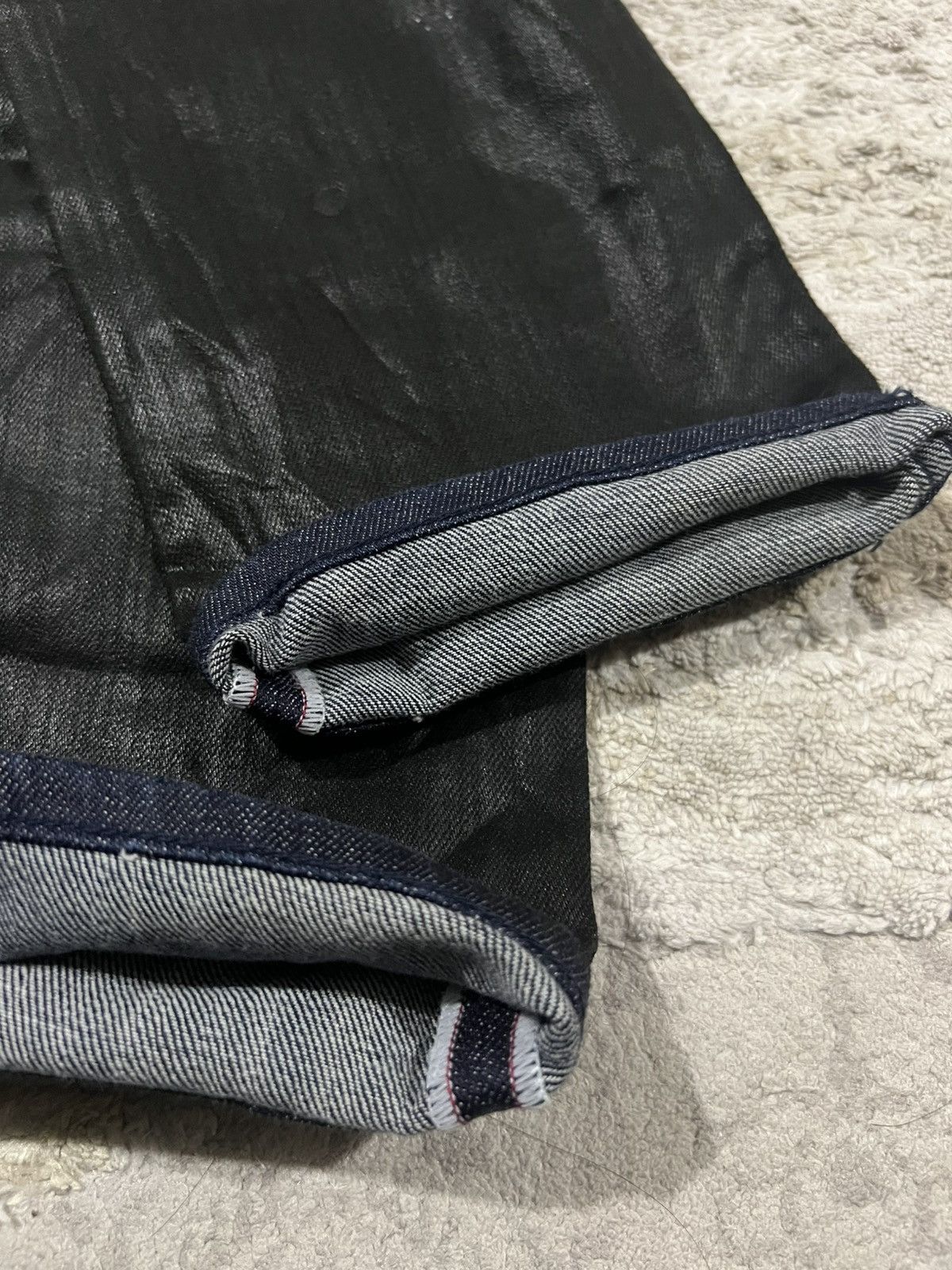 Oni Okayama Denim Dark Blue Indigo Waxed Dior Homme Denim Jeans Size US 32 / EU 48 - 5 Thumbnail