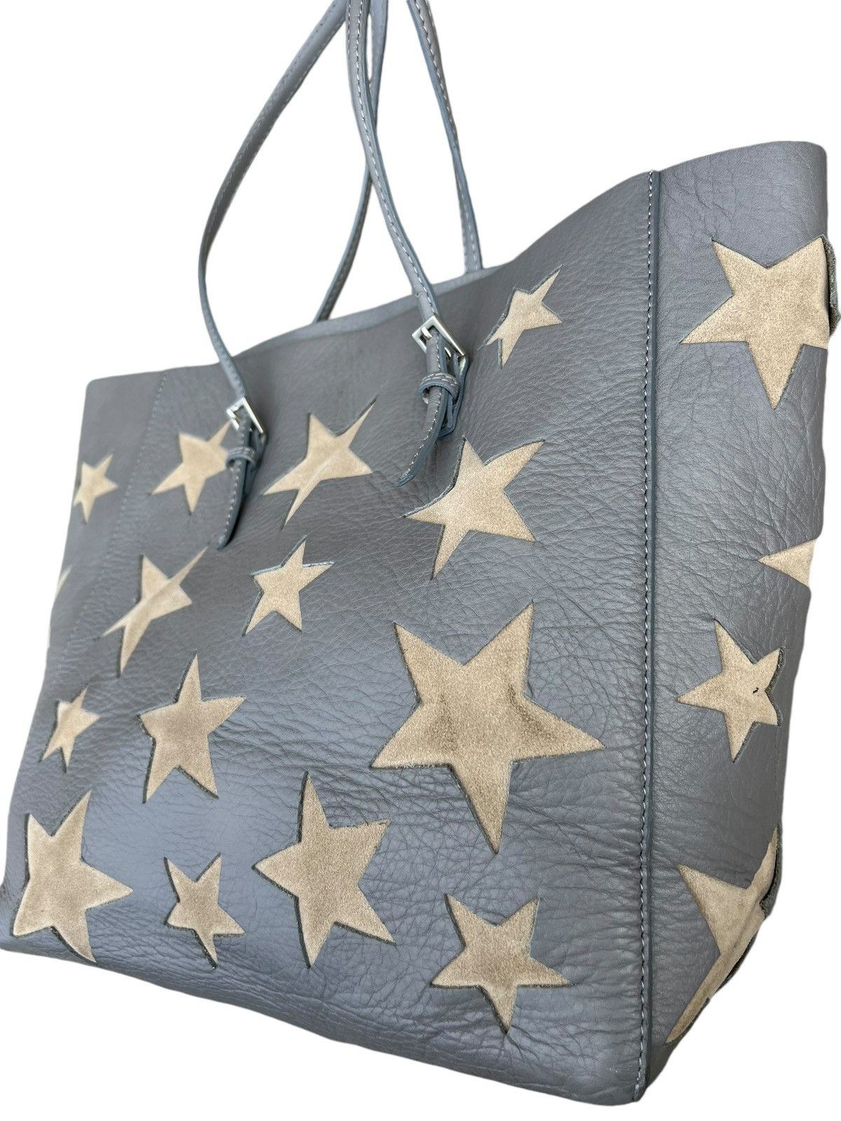 Leather Handmade Amantes Amentes Stars Patina Leather Tote Bag Size ONE SIZE - 7 Thumbnail