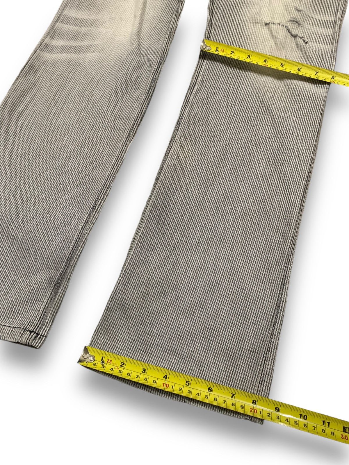 If Six Was Nine Japanese Brand Houndstooth Clawmark Faded Bootcut Punk Jeans Size US 34 / EU 50 - 16 Thumbnail