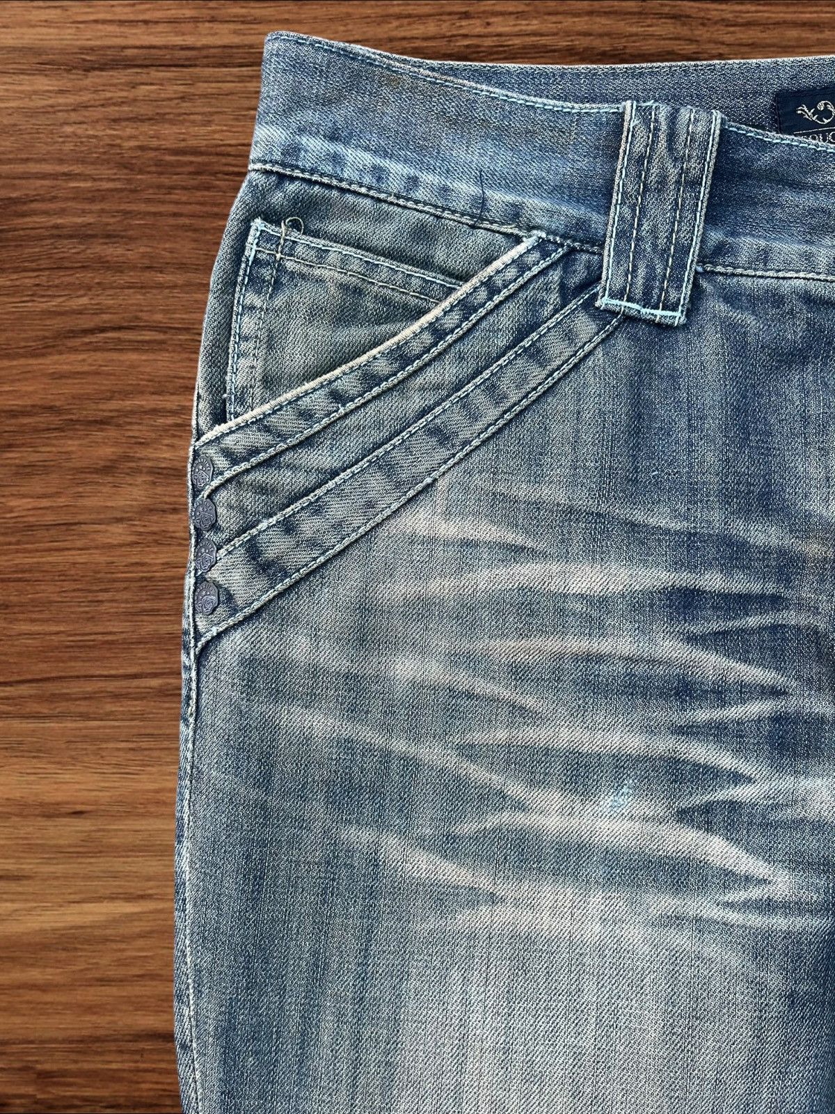 Japanese Brand Vintage Japanese Brand Red Pepper Mud Max Washed Flare Jeans Size US 34 / EU 50 - 6 Thumbnail