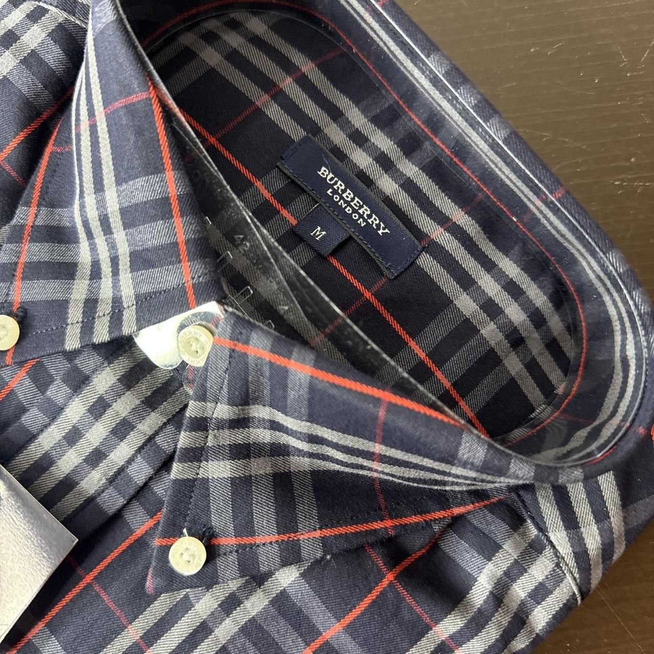 Burberry Burberry Nova Check Shirt Navy Blue Longsleeve Size US L / EU 52-54 / 3 - 3 Thumbnail