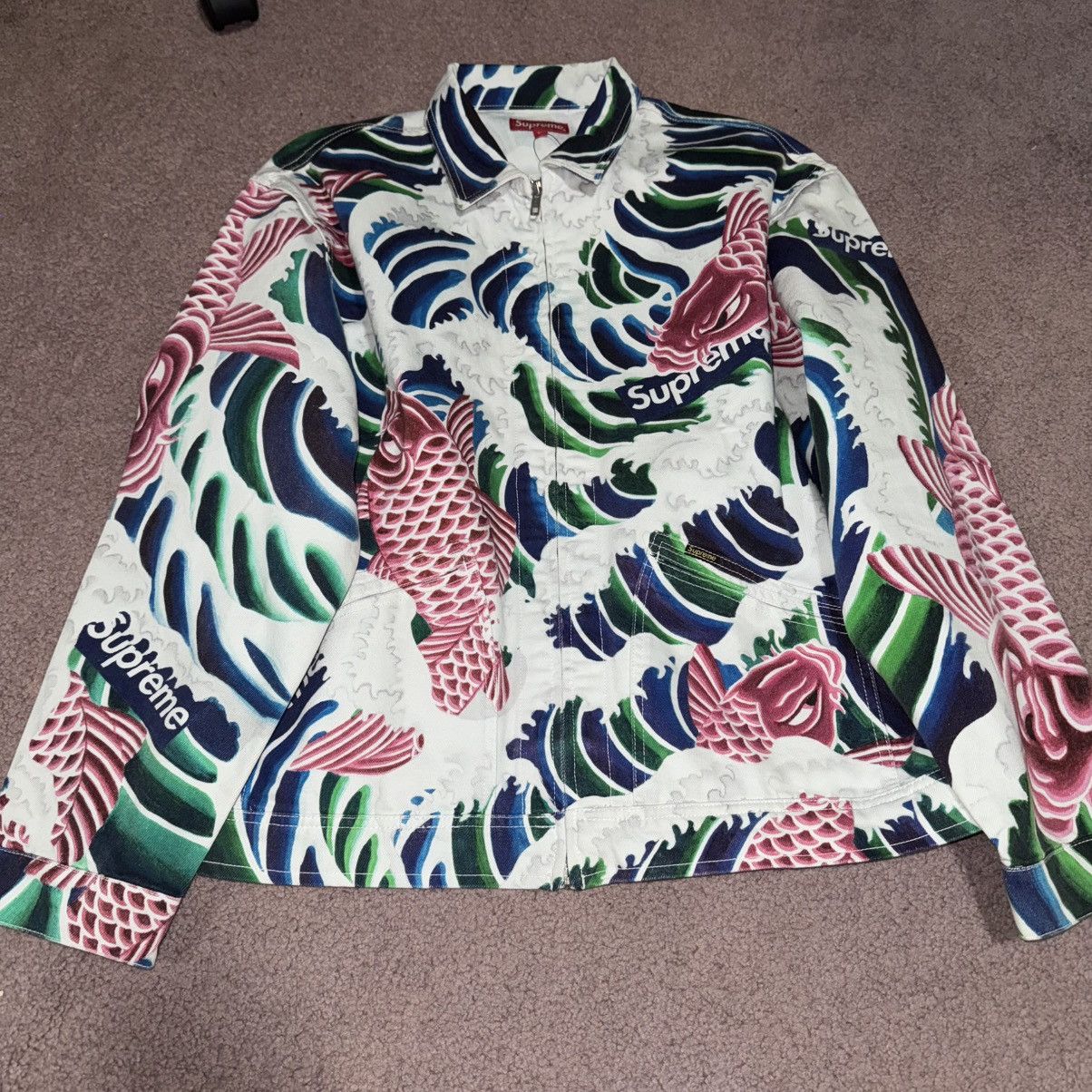 Supreme Supreme SS/20 Waves Work Jacket Size XL Size US XL / EU 56 / 4 - 1 Thumbnail