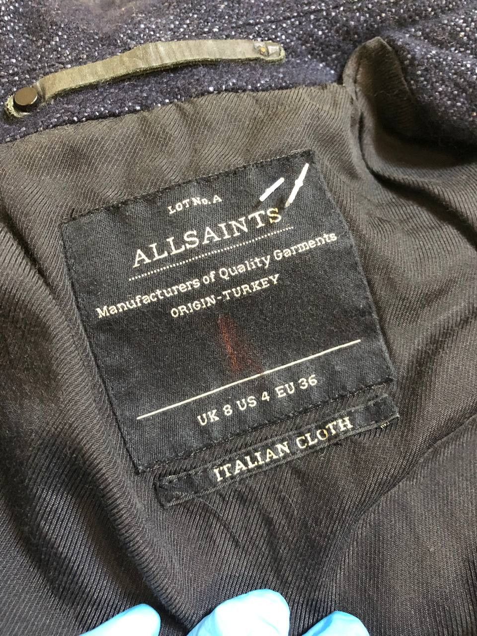 Allsaints AllSaints Jacket Size 4 Womens Blue Biker Zipper Size S / US 4 / IT 40 - 11 Thumbnail