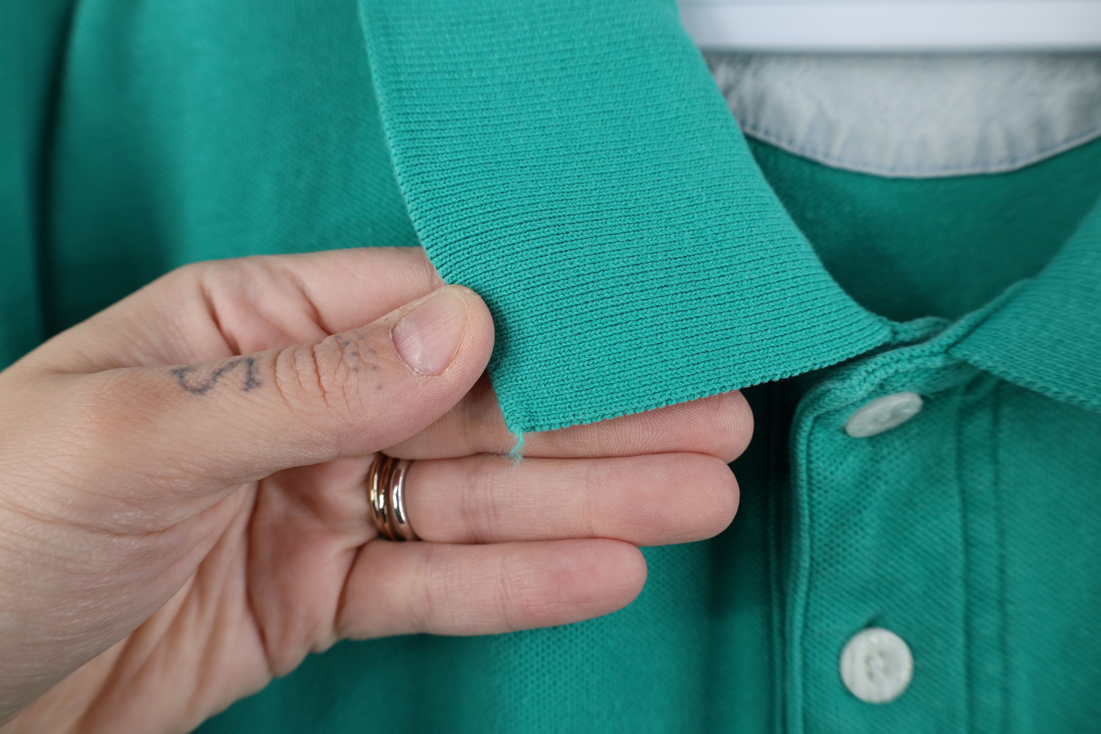 Eddie Bauer Vintage 90s Eddie Bauer Heavyweight Polo Shirt Teal Cotton Size US XXL / EU 58 / 5 - 9 Thumbnail