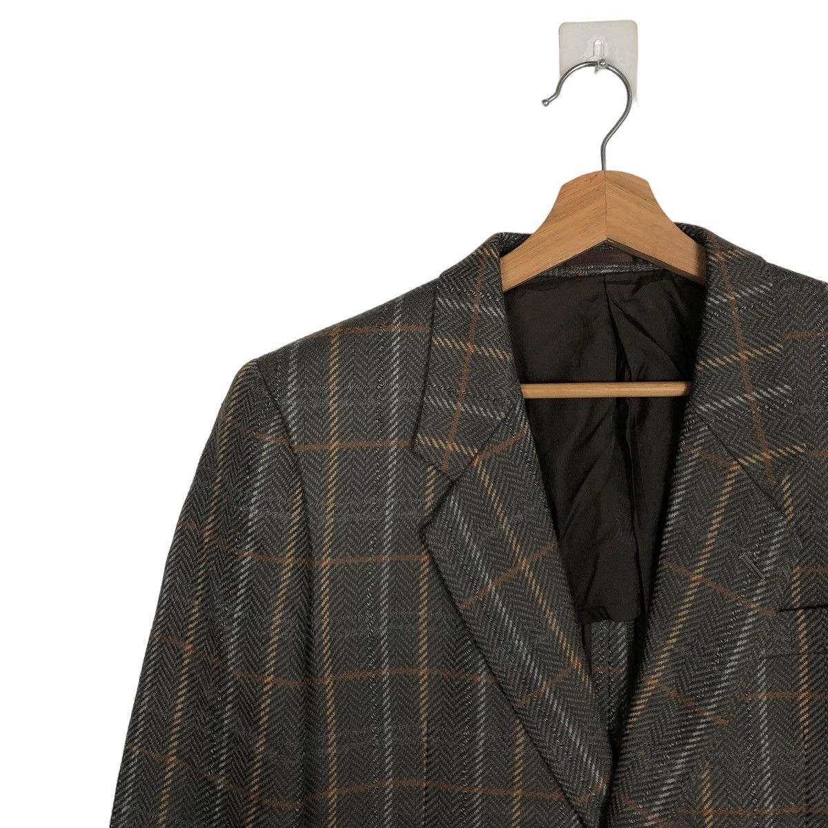 Japanese Brand VINTAGE DOUBLE BREAST COAT JACKET TARTAN DESIGN LANVIN PARIS Size US M / EU 48-50 / 2 - 6 Thumbnail