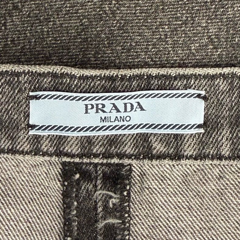Prada Prada Washed gray metal triangle label denim skirt 2502-Nex Size 28" / US 6 / IT 42 - 5 Thumbnail