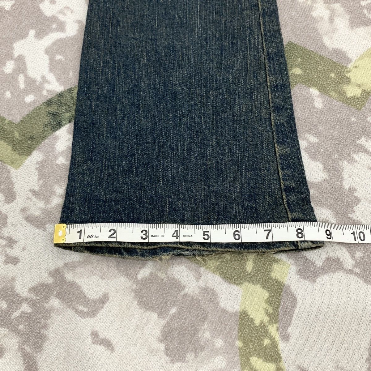 Japanese Brand 2000s Silver Ash Zipper Flared Boot Cut Jeans Size 28" / US 6 / IT 42 - 20 Thumbnail