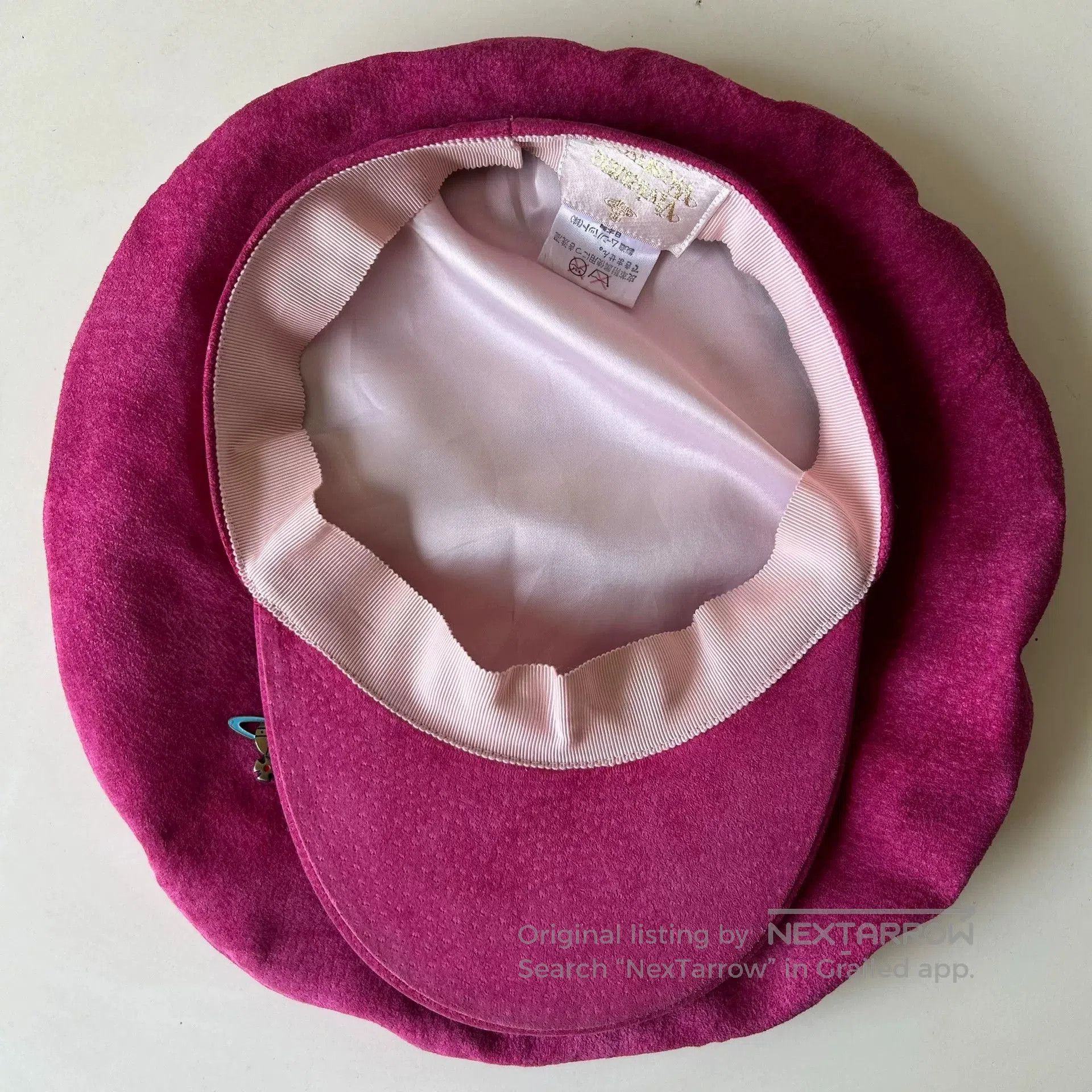 Vivienne Westwood vintage pink suede beret cap. Size ONE SIZE - 8 Thumbnail